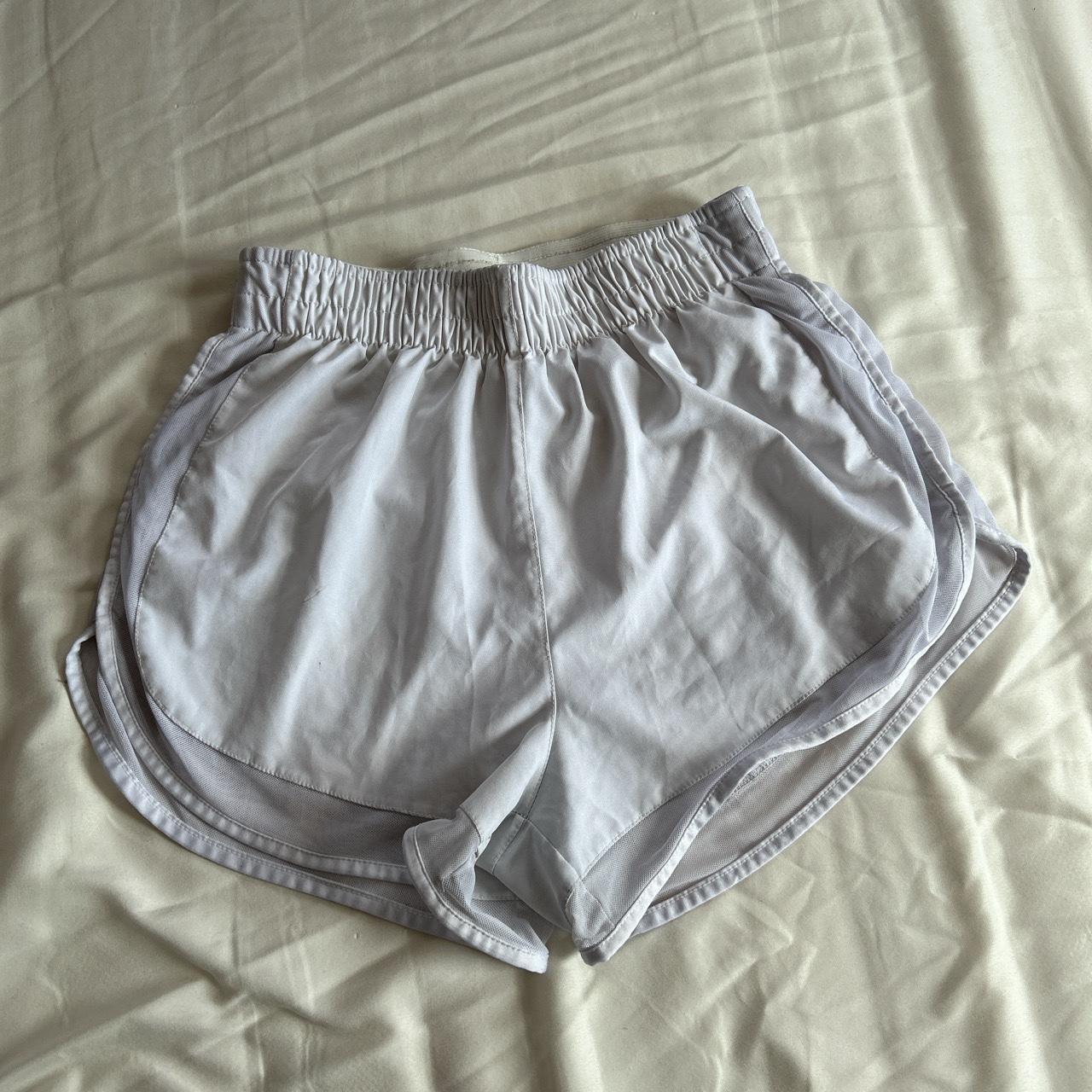 white workout shorts Depop