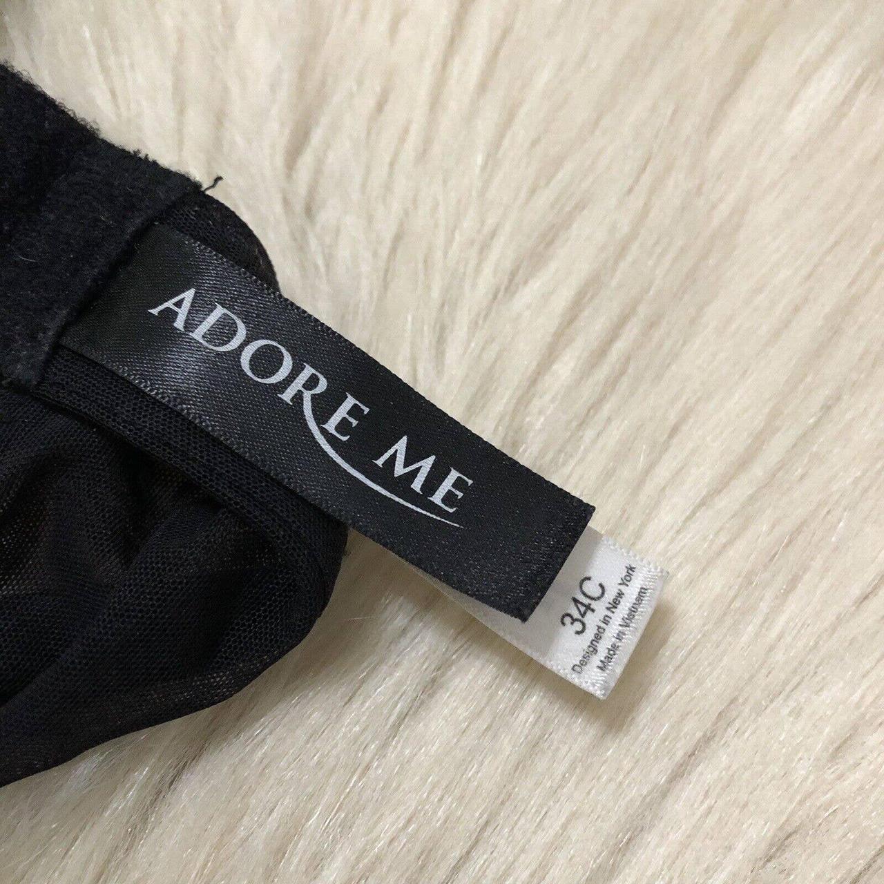 Adore Me black padded push up bra. Size 34C. - Depop
