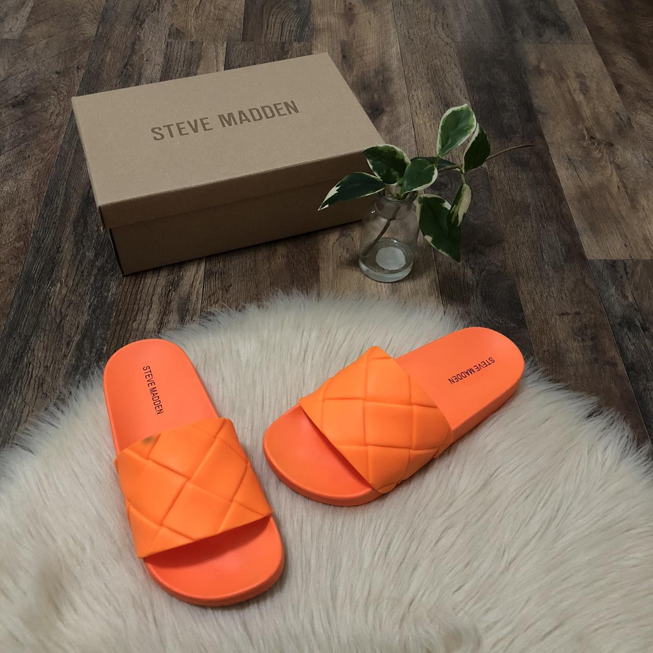 Steve Madden size 7 neon orange soulful quilted Depop