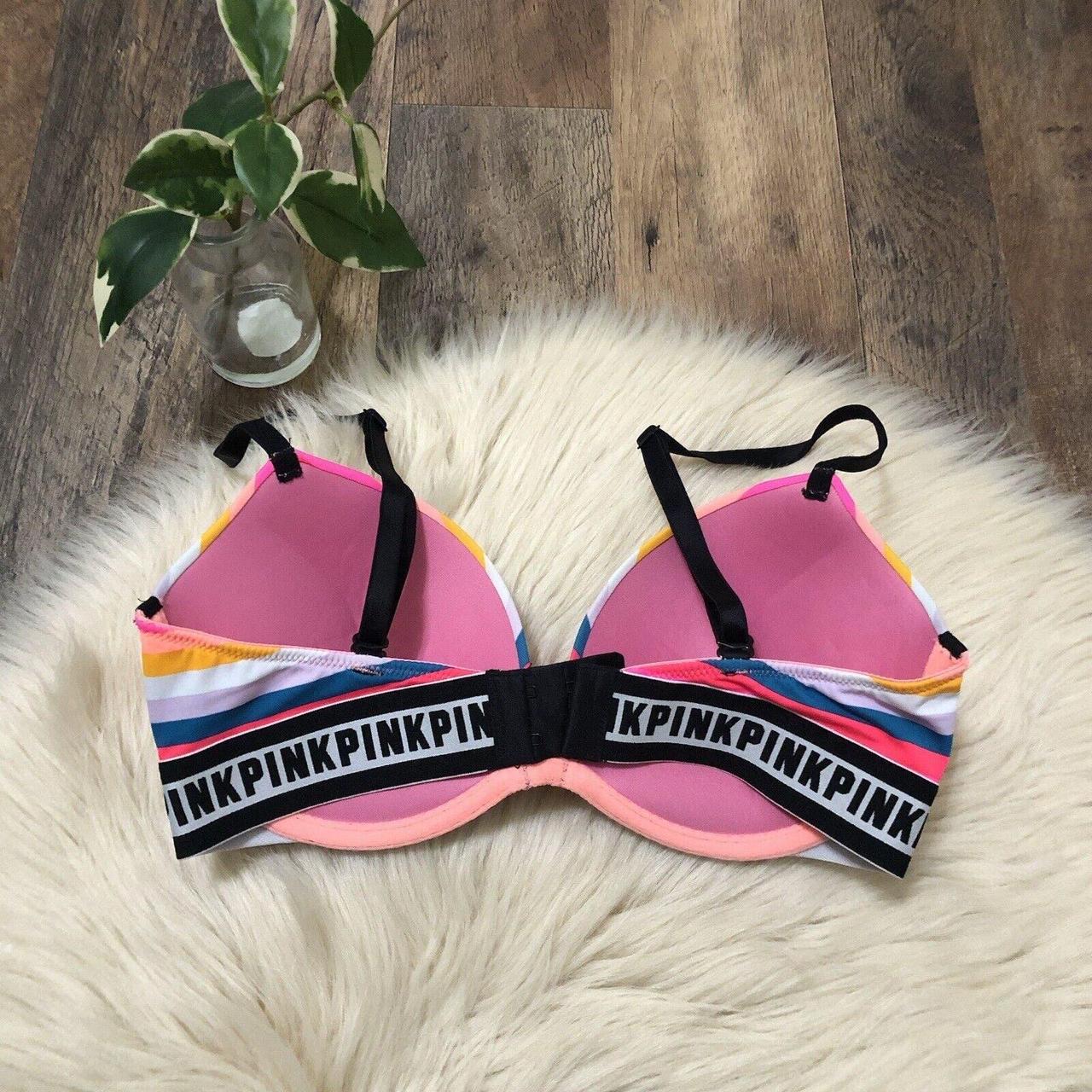 Victoria's Secret PINK bra Size 32D Multicolor, - Depop