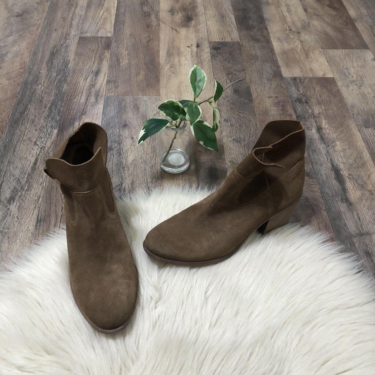 BP brice booties Size 9.5 M Brown notched ankle. Depop