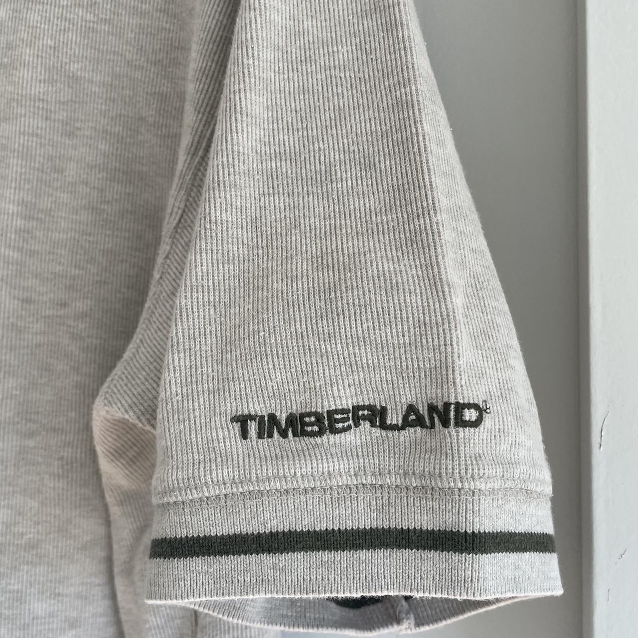 Timberland Men's Cream and White T-shirt (2)