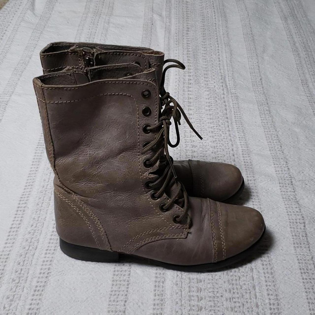 Steve Madden Troopa boot women s 6.5 gray leather. Depop