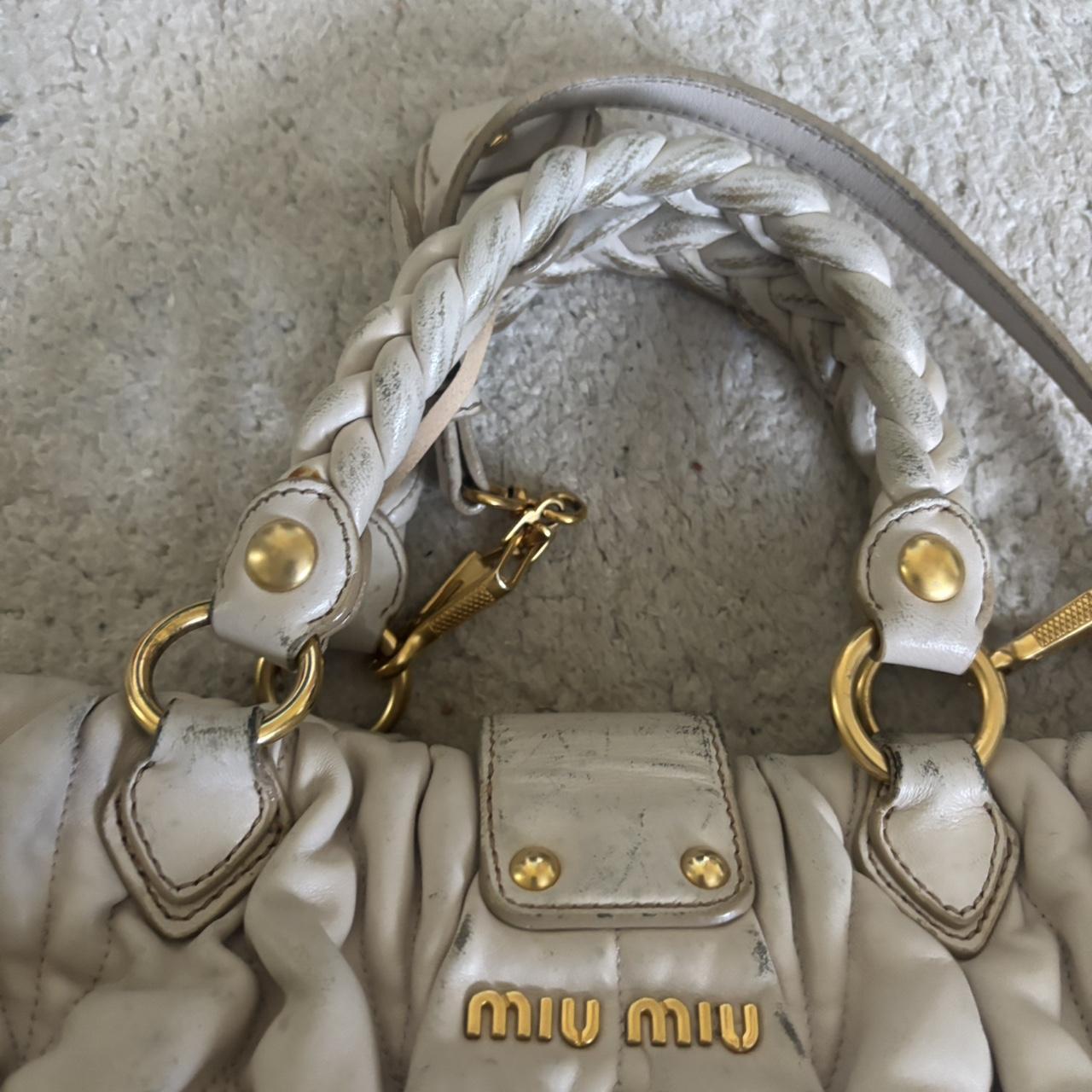 Miu Miu Women's Satchels - Cream/Grey – Miu Miu M… - image 3