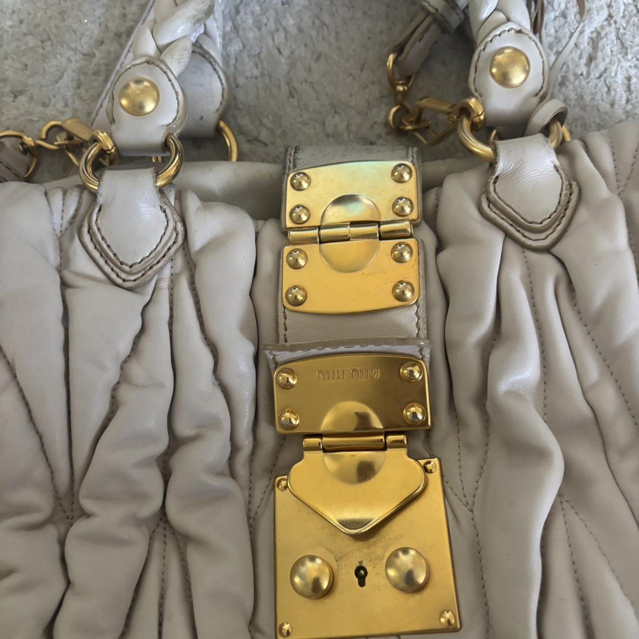 Miu Miu Women's Satchels - Cream/Grey – Miu Miu M… - image 4