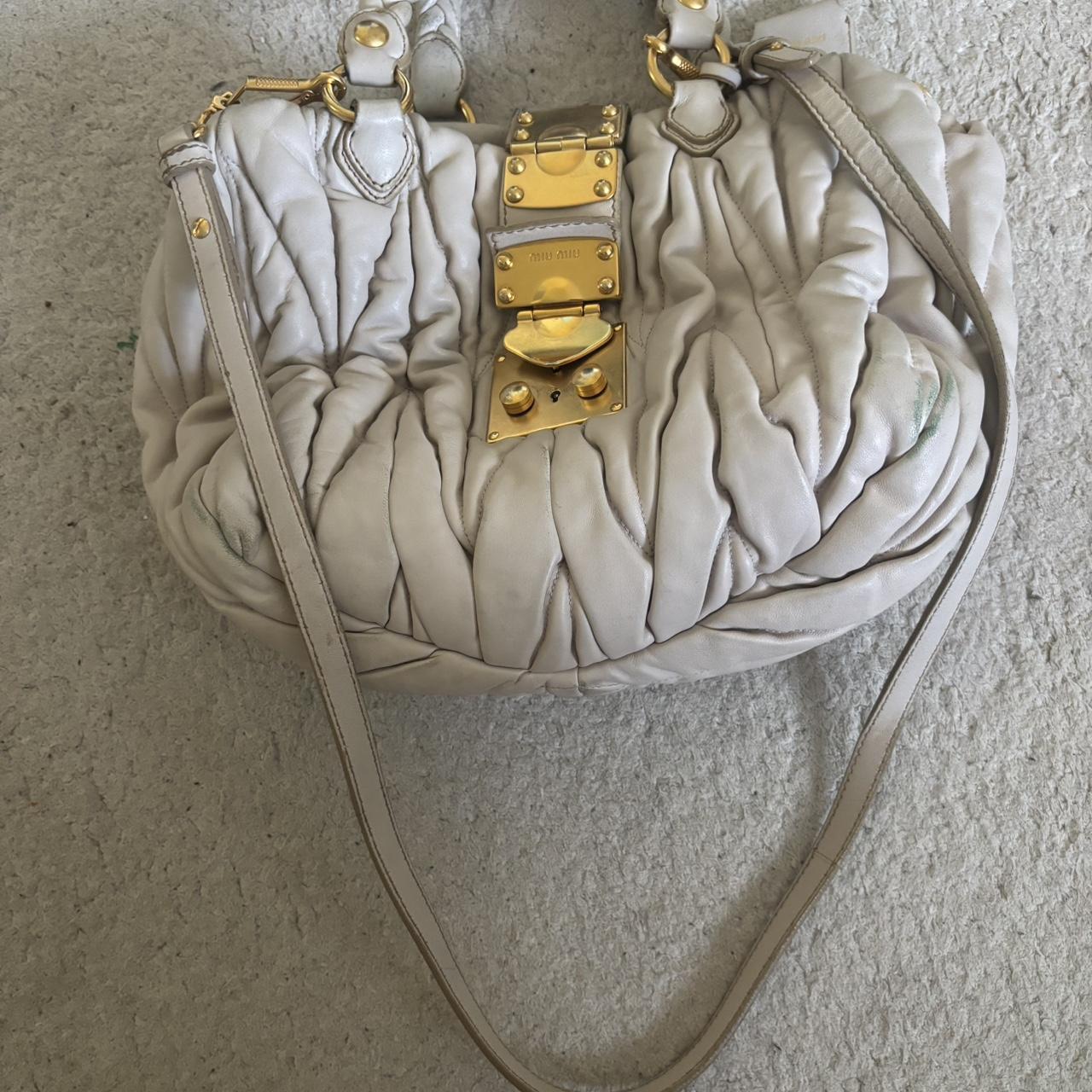 Miu Miu Women's Satchels - Cream/Grey – Miu Miu M… - image 6