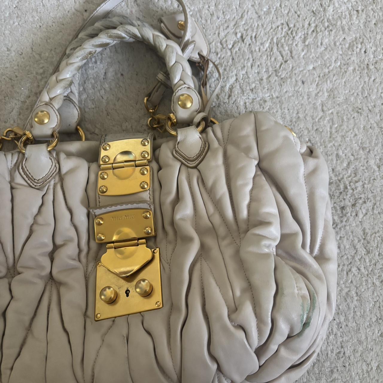 Miu Miu Women's Satchels - Cream/Grey – Miu Miu M… - image 5