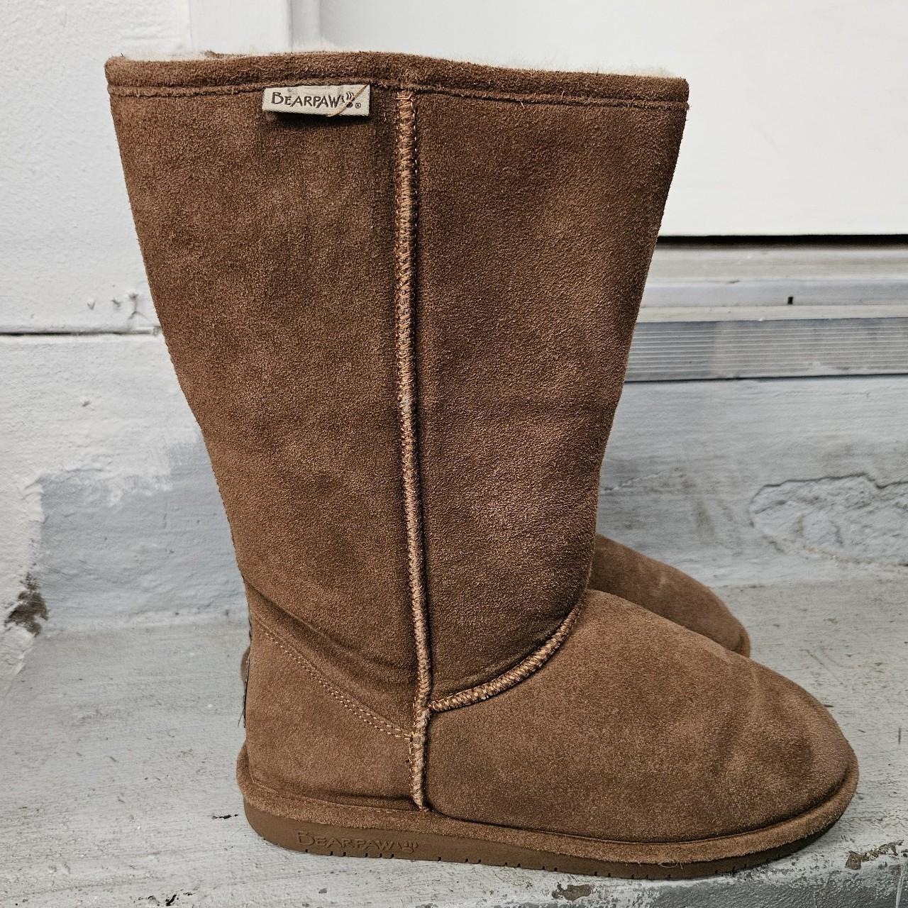 Bearpaw tall brown suede boots Sherpa lined Depop