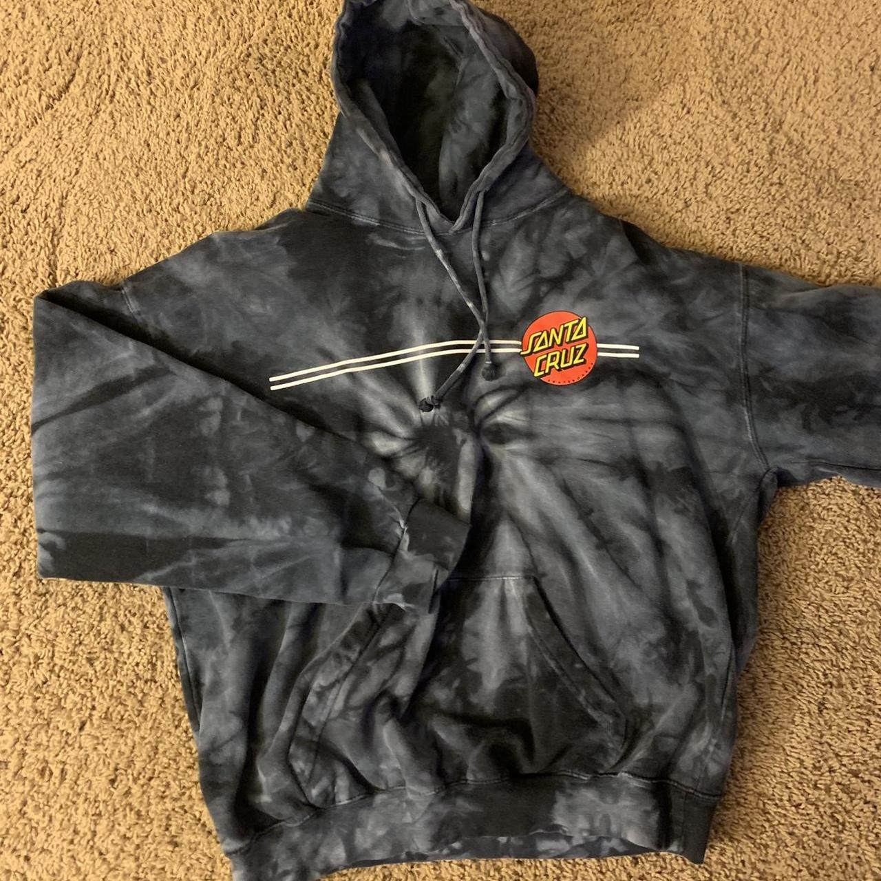 Santa cruz black sales tie dye hoodie