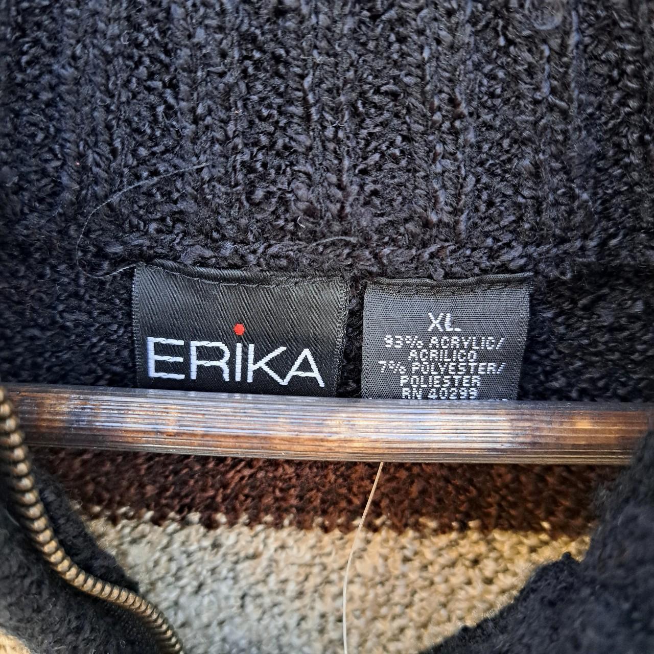 Vintage Erika Striped Quarter Zip Sweater Soft and - Depop