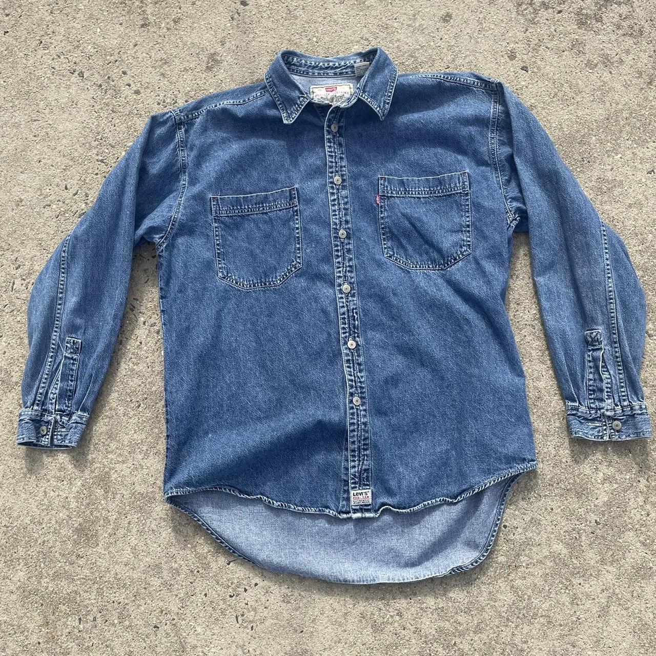 Levi’s Denim Button Up size: L condition : 9/10... - Depop