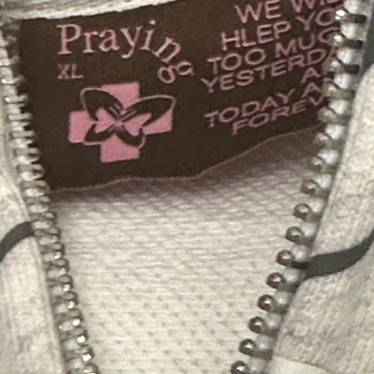 Praying Brangelina grey and black zip up hoodie | Depop