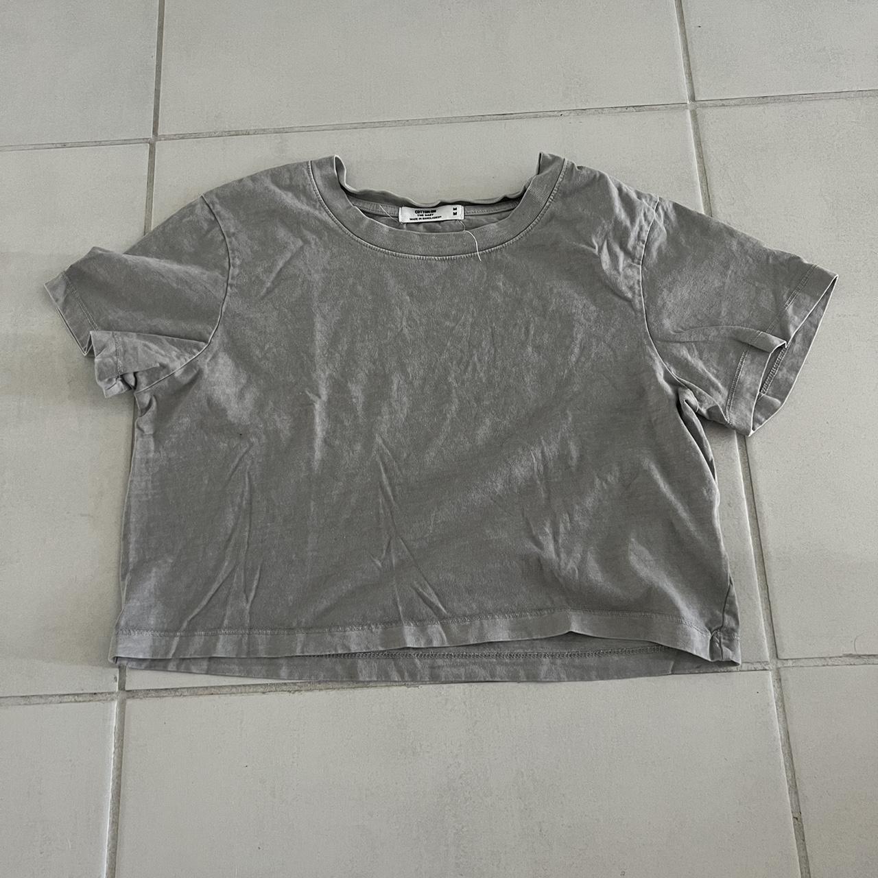 light grey, cotton on baby tee, size medium, gently... Depop