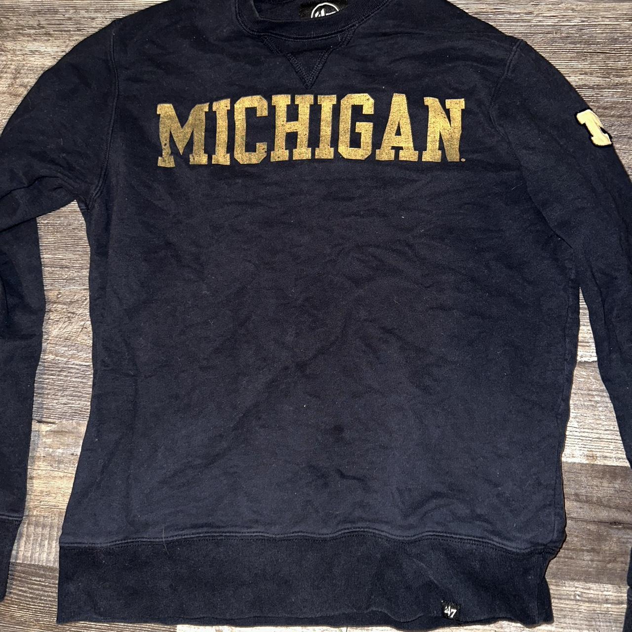 Vintage Nike Athletics Michigan Crewneck Sweatshirt - Depop