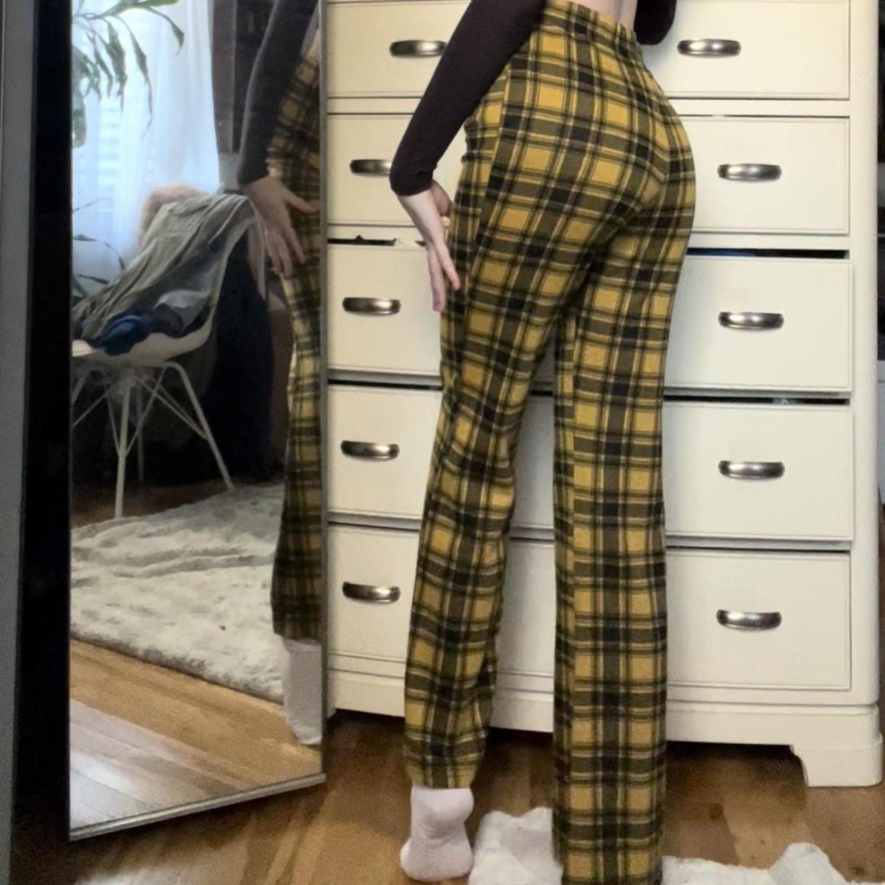 Forever 21 hotsell yellow plaid pants