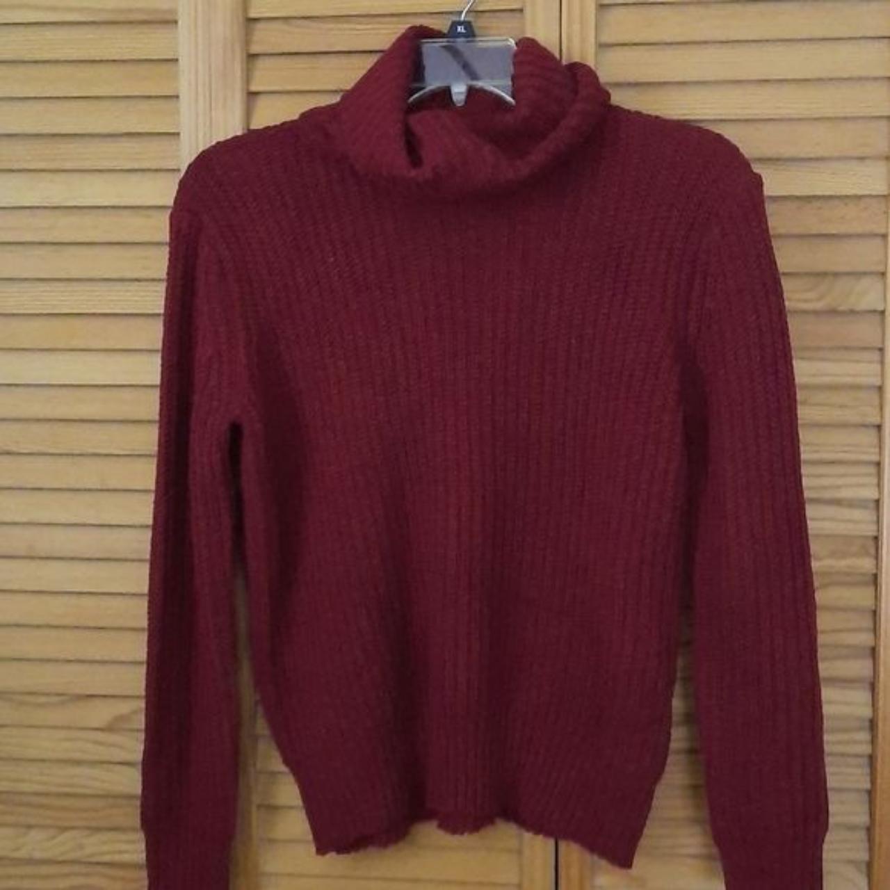 Pink Republic Turtleneck Cable Knit Cranberry Spice... - Depop