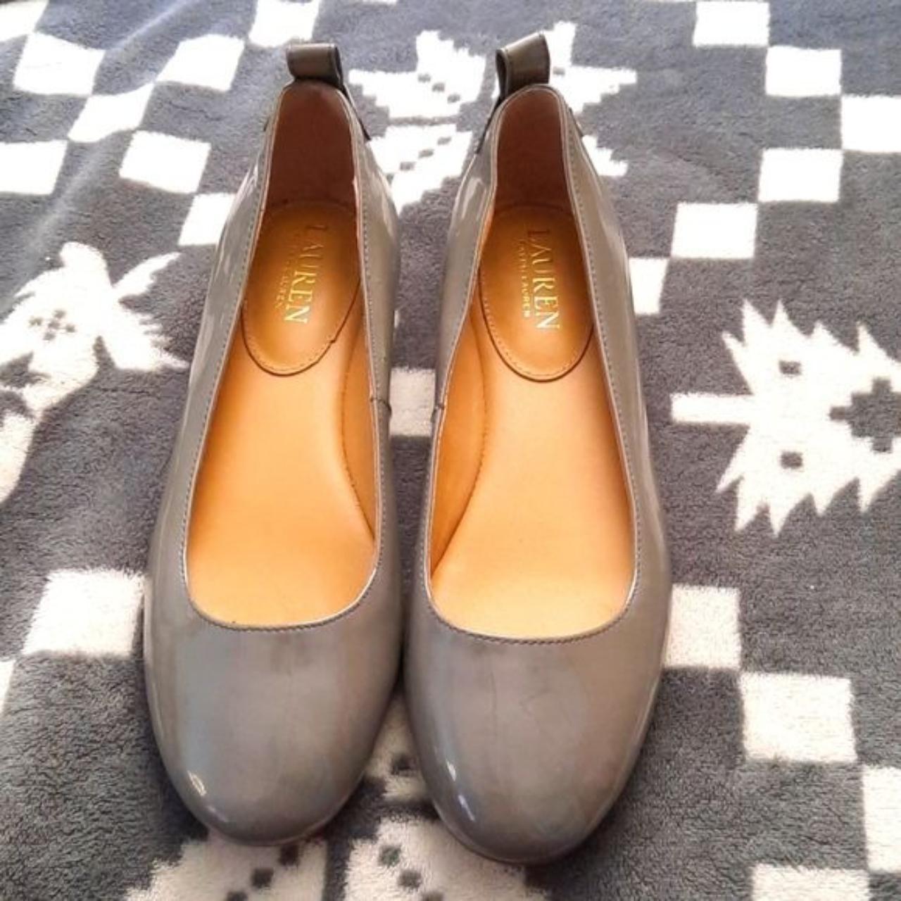 Lauren Ralph Lauren Glenna Grey Cow Leather Upper... - Depop