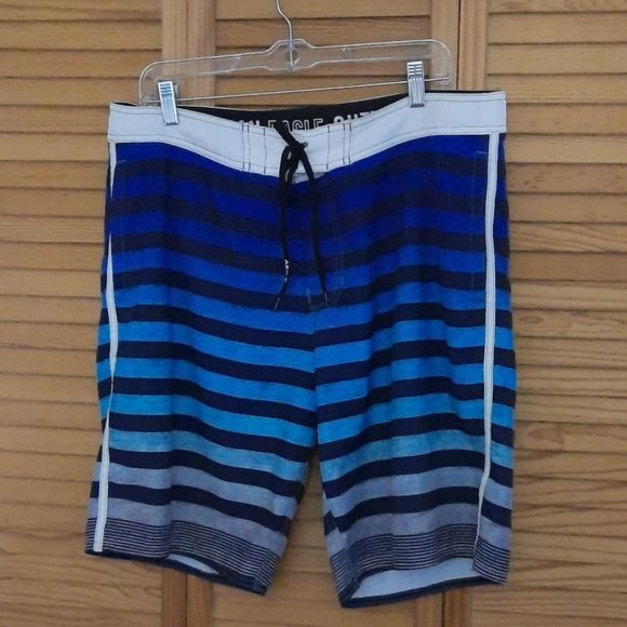 American Eagle Outfitters striped swim shorts.... - Depop