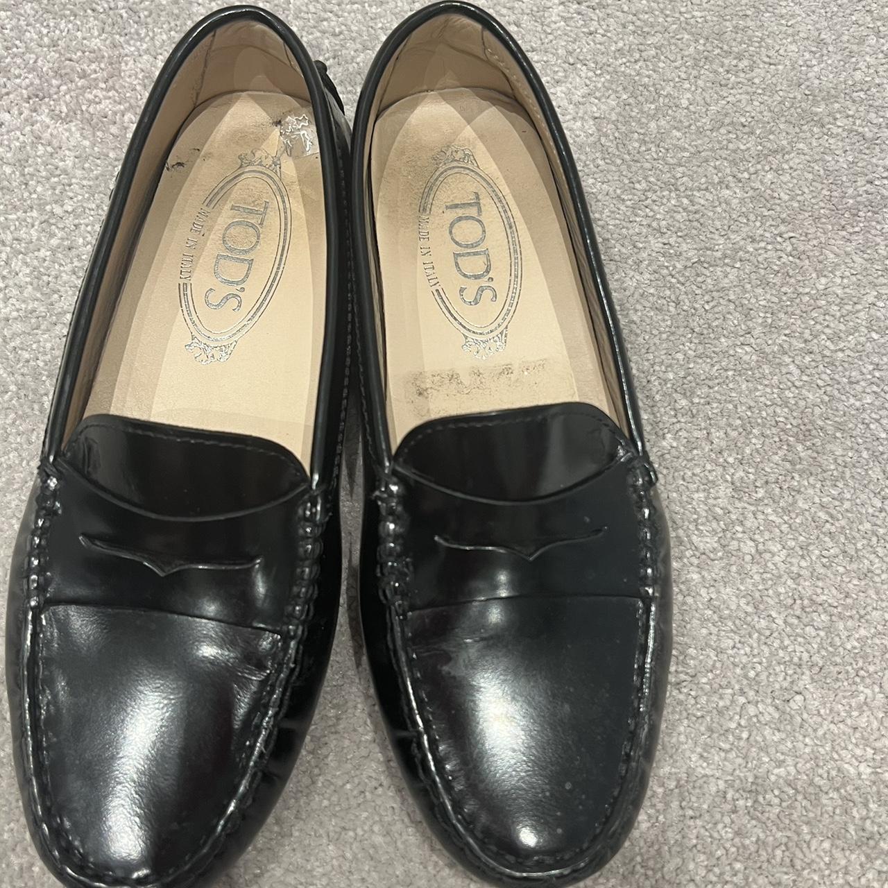 Tod’s women black shoes 3.5UK 35.5 Worn 2/3 times - Depop