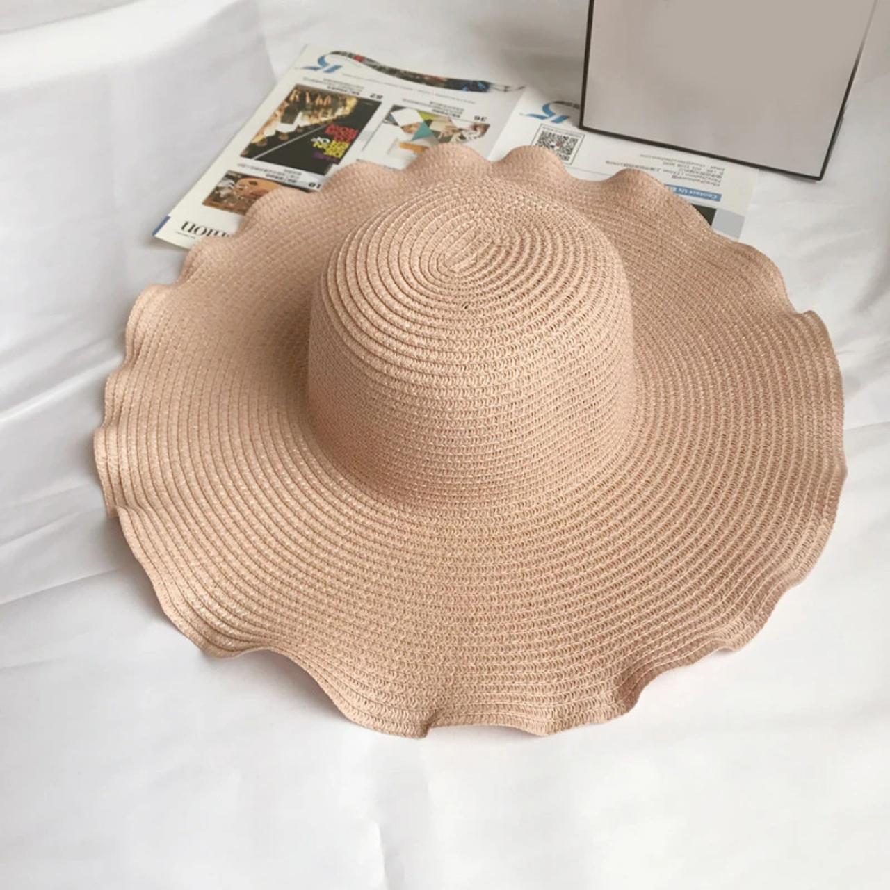 Straw summer sun hats for women sun protection beach - Depop