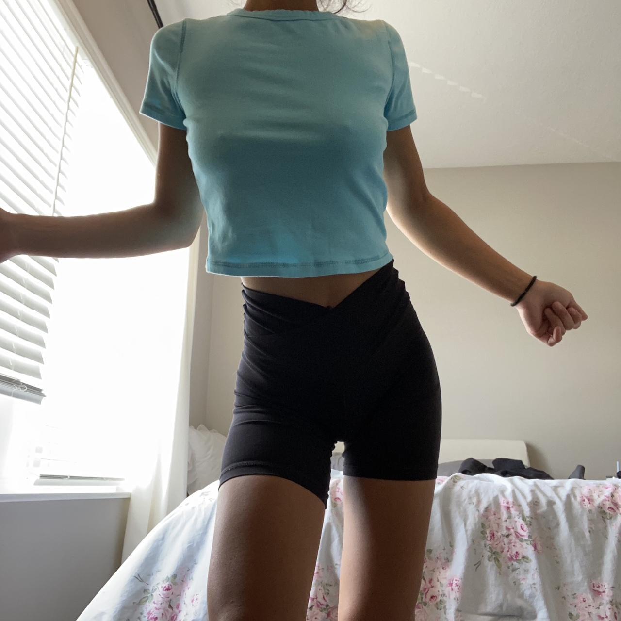 Baby Blue Baby tee 🛼 Size XS slight tiedye on... Depop