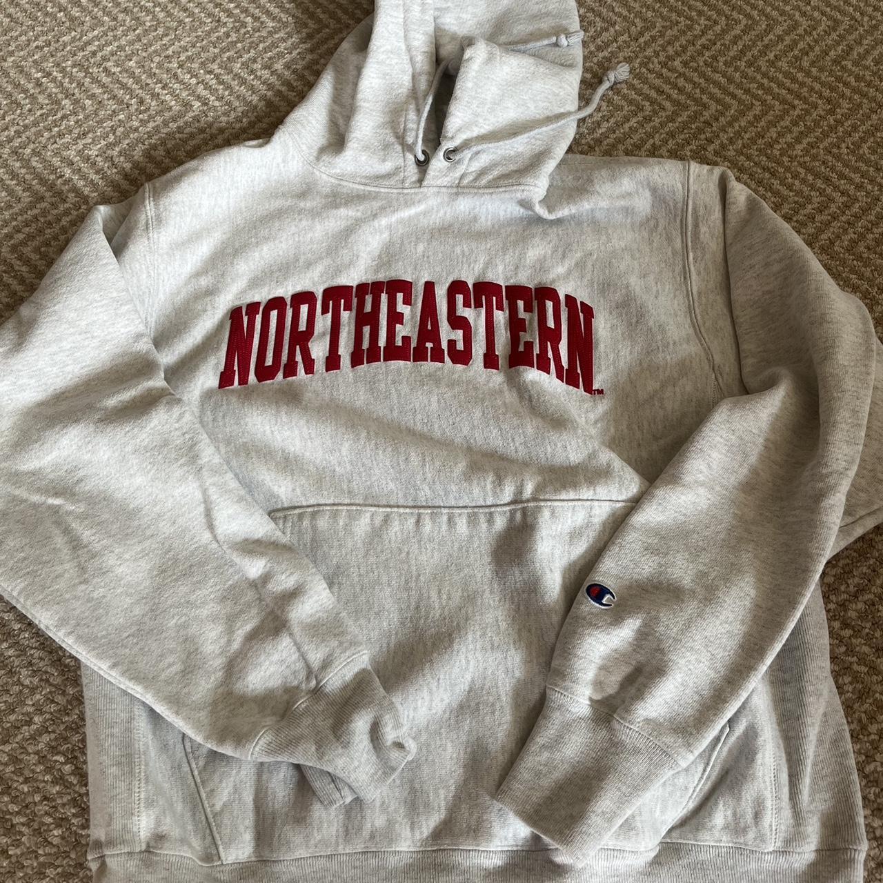 Northeastern University champion hoodie sweatshirt... - Depop