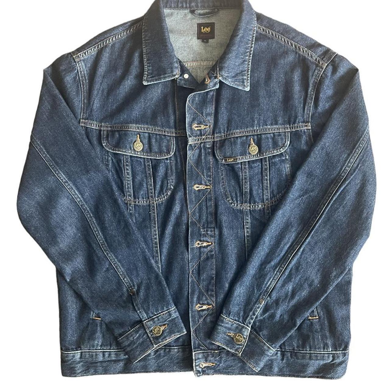 Mens Designer Vintage Lee Rider Denim Jacket Size Depop