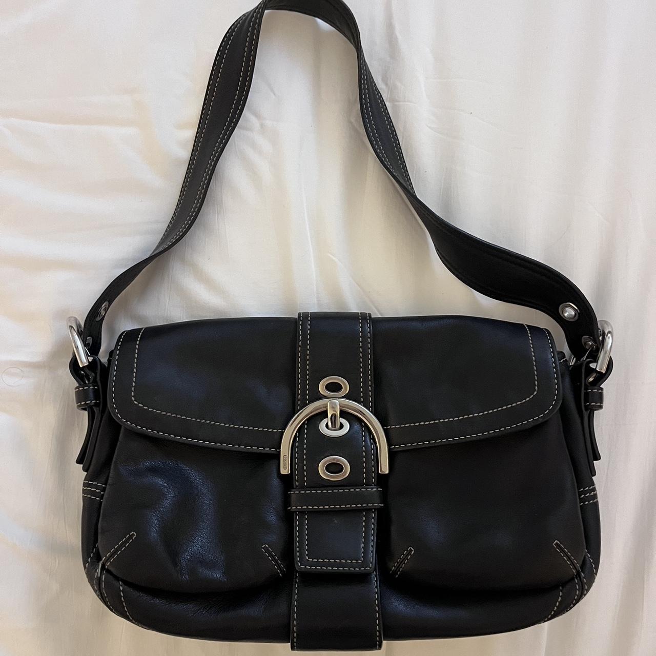 Beautiful black buckle coach shoulder bag 🖤 Used,... - Depop