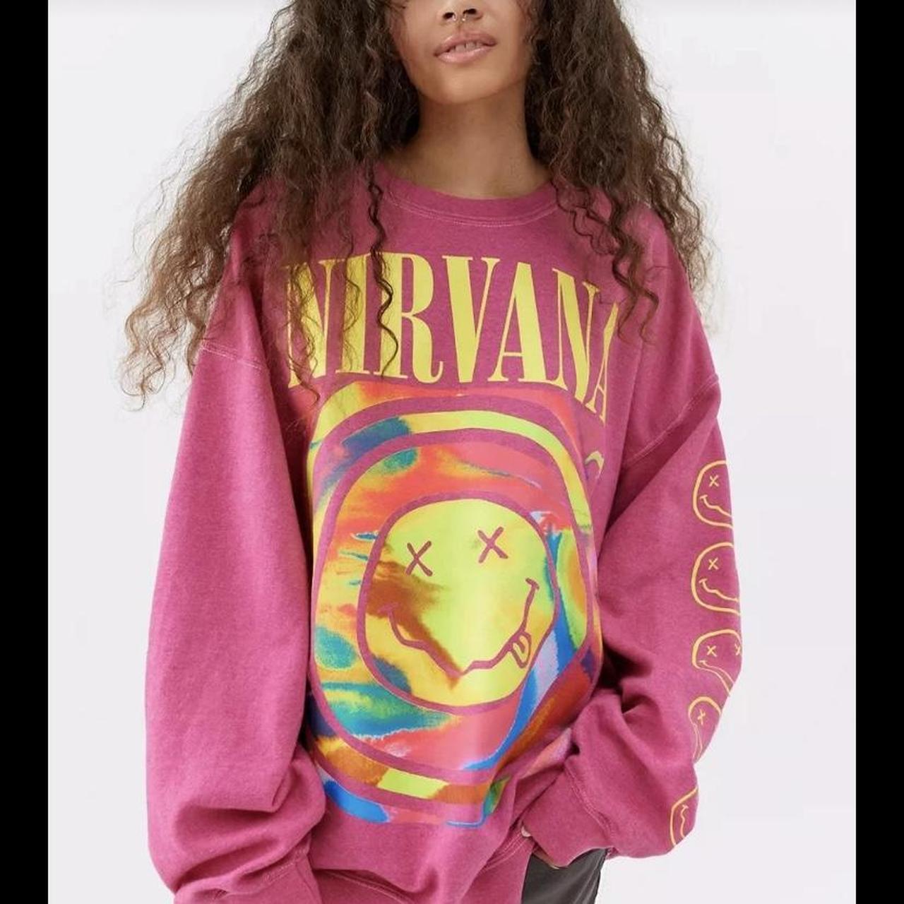 NEW! SOLD OUT! S/M Urban Outfitters Nirvana pink high quality sweatshirt