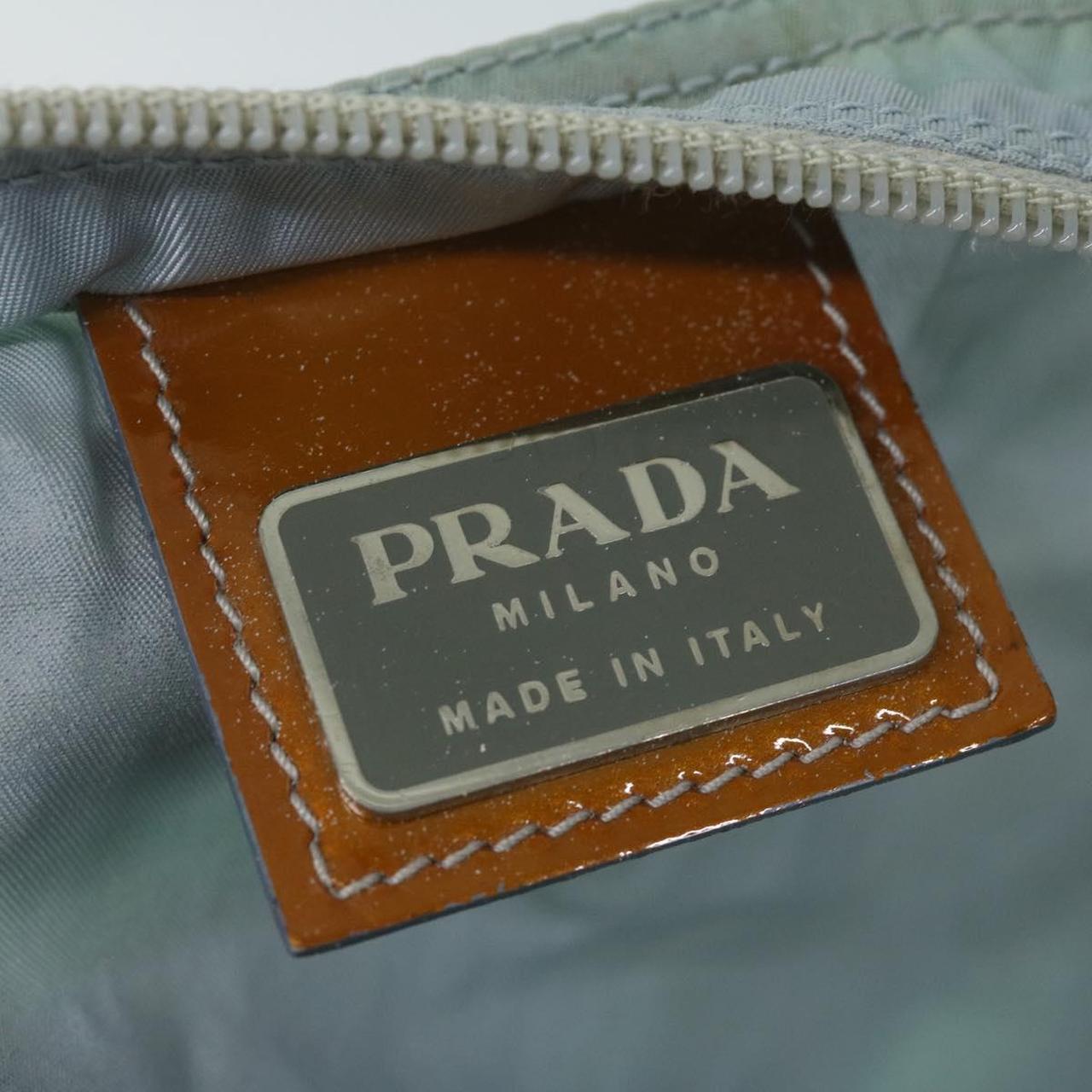 PRADA Shoulder Bag Nylon Blue Auth 60954 W31cm x... Depop