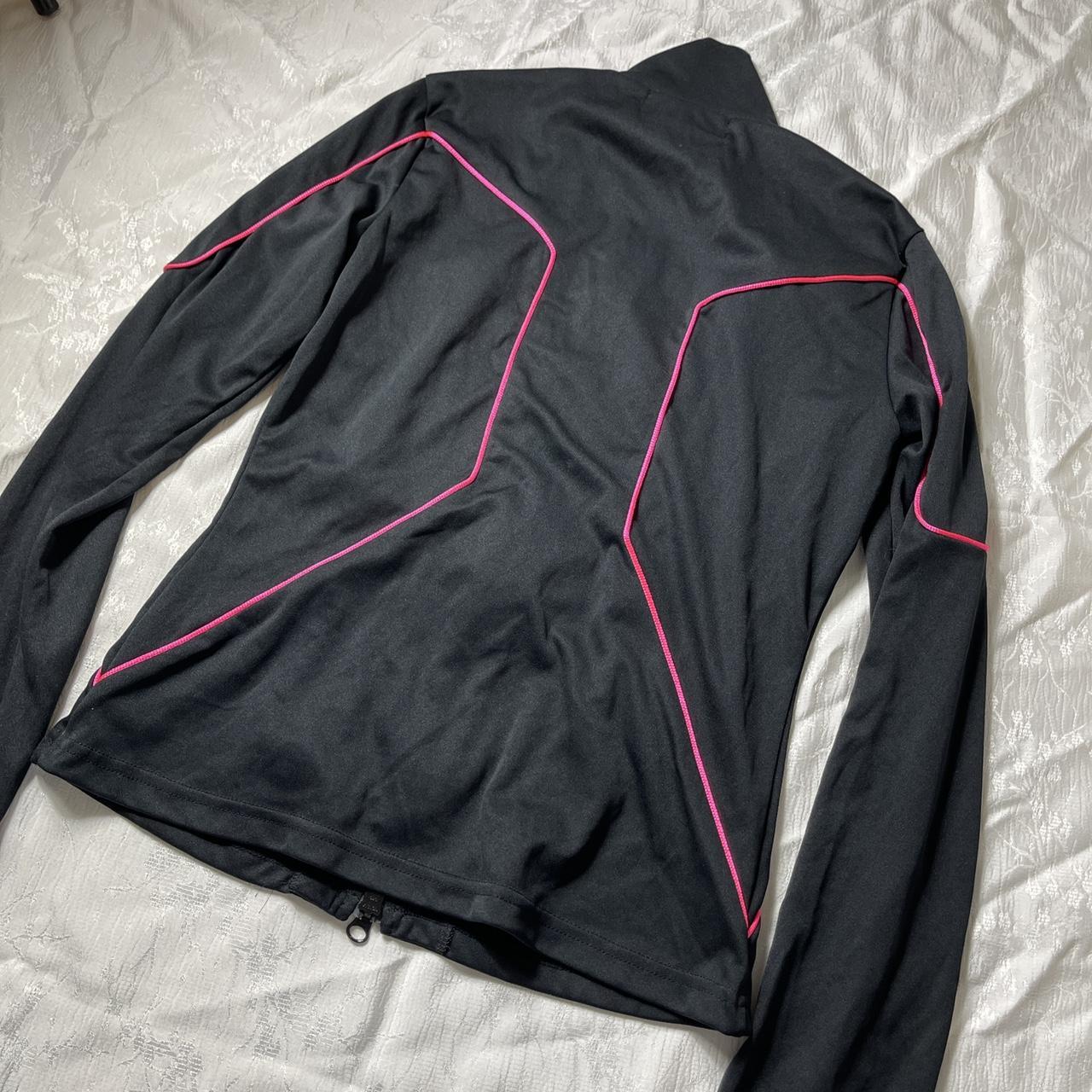 Fötus archive neo-pink line zip-up jacket. ptp 45cm;... - Depop