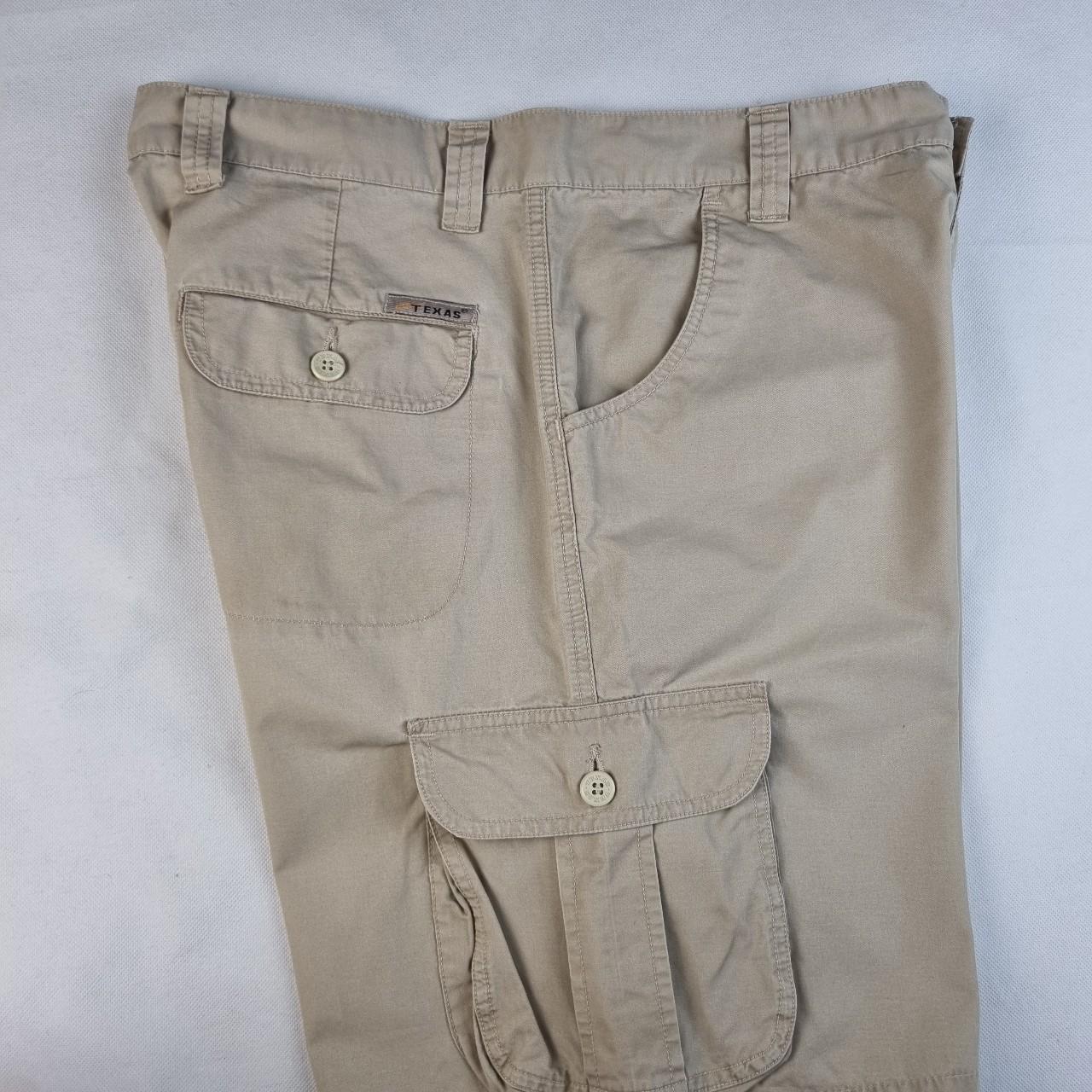 Men's Vintage Texas Jeans Cargo Shorts Light Beige - Depop