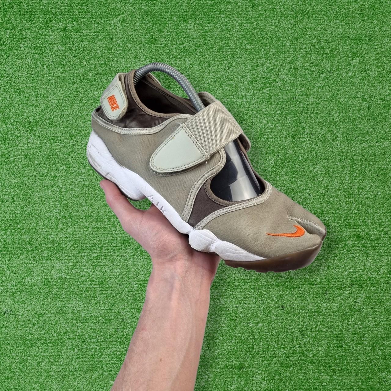 Nike Men's Brown and Orange Sandals Depop