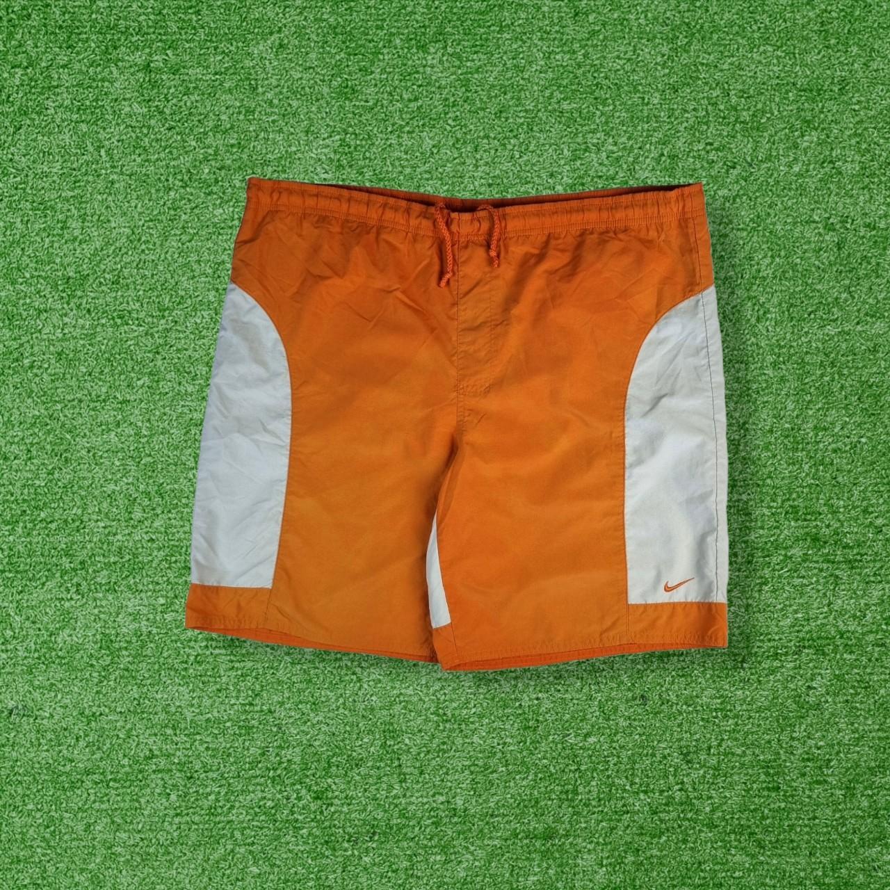 Men's Vintage Nike Shorts Orange and grey... - Depop