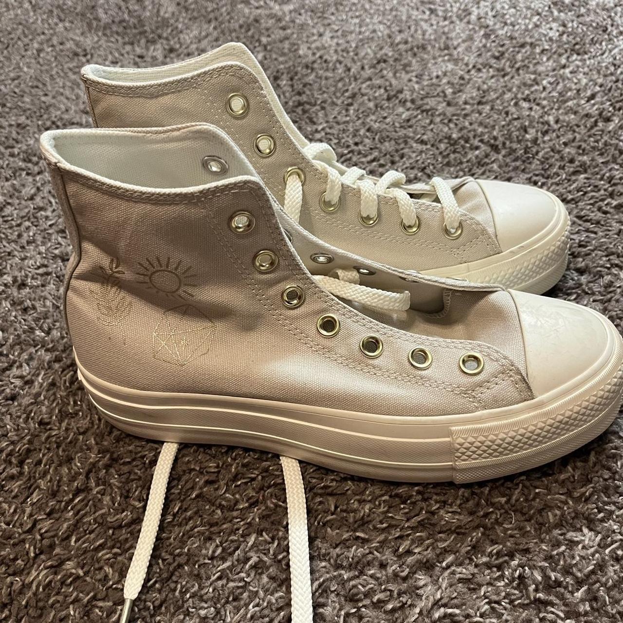 Converse Chuck Taylor All Star Lift Hi Desert Sand... - Depop