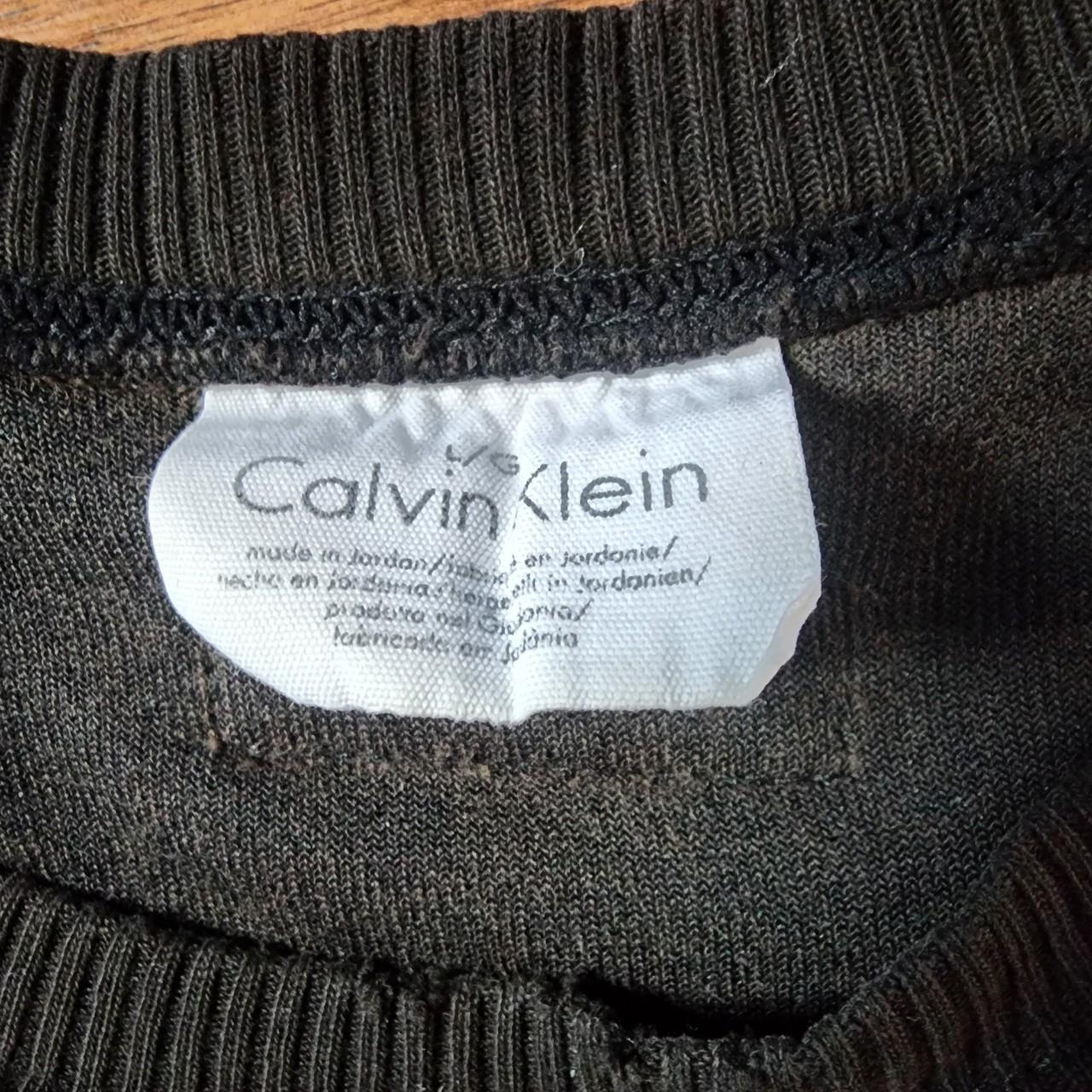 Calvin Klein Men's Black and Brown Sweatshirt | Depop