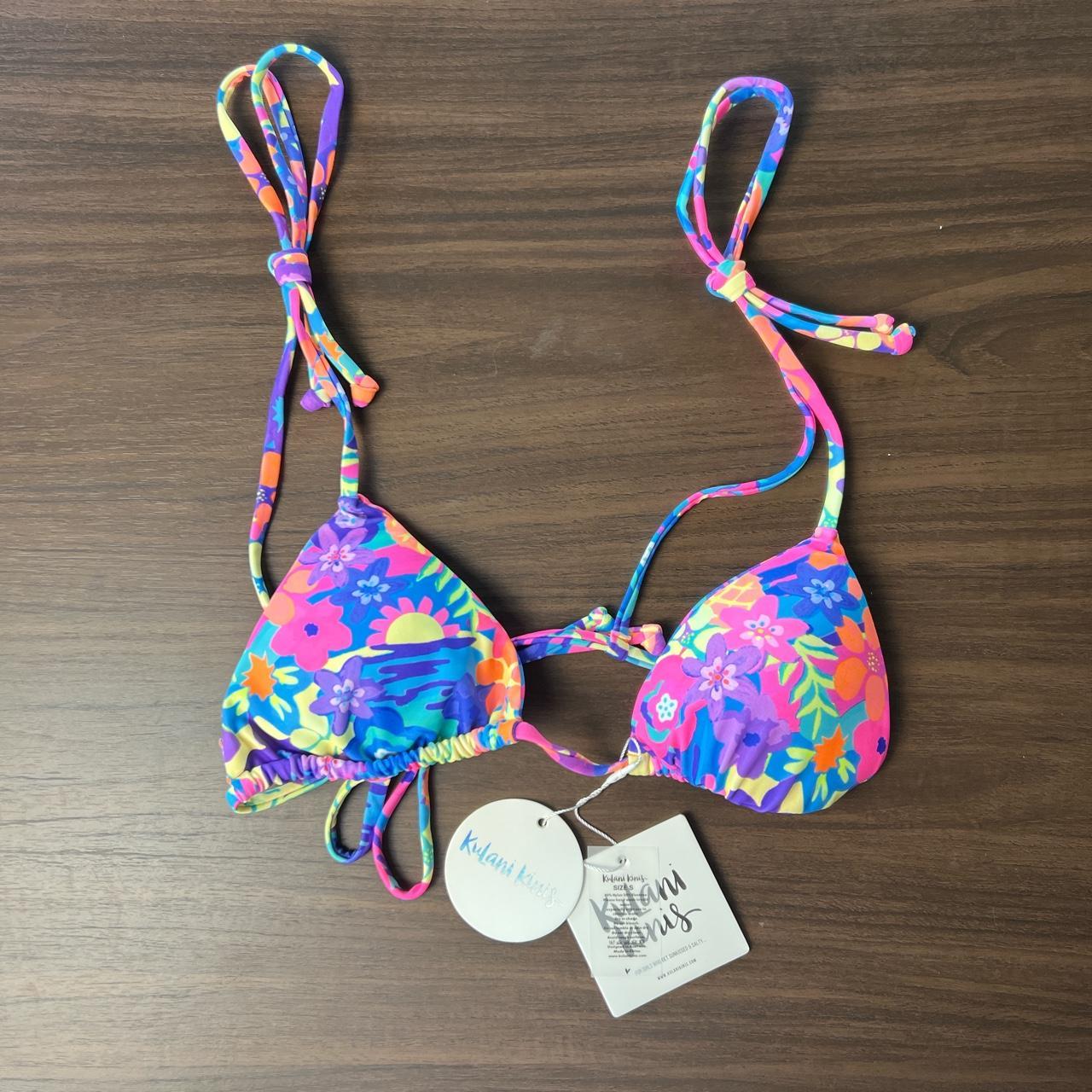 Kulani Kinis Rainbow Jungle swimsuit top, new with... - Depop