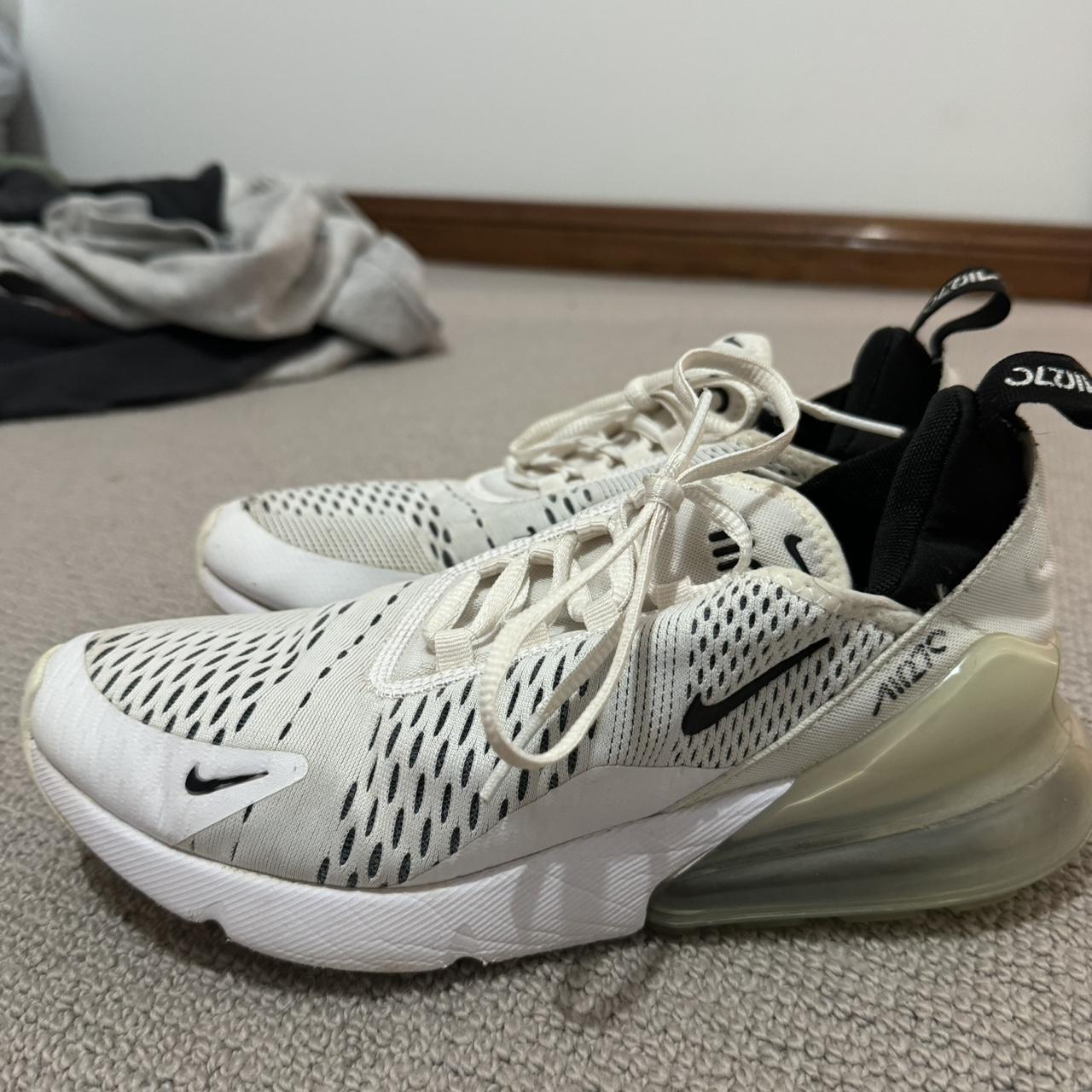 black and white nike air max 270s size us 9 uk. Depop