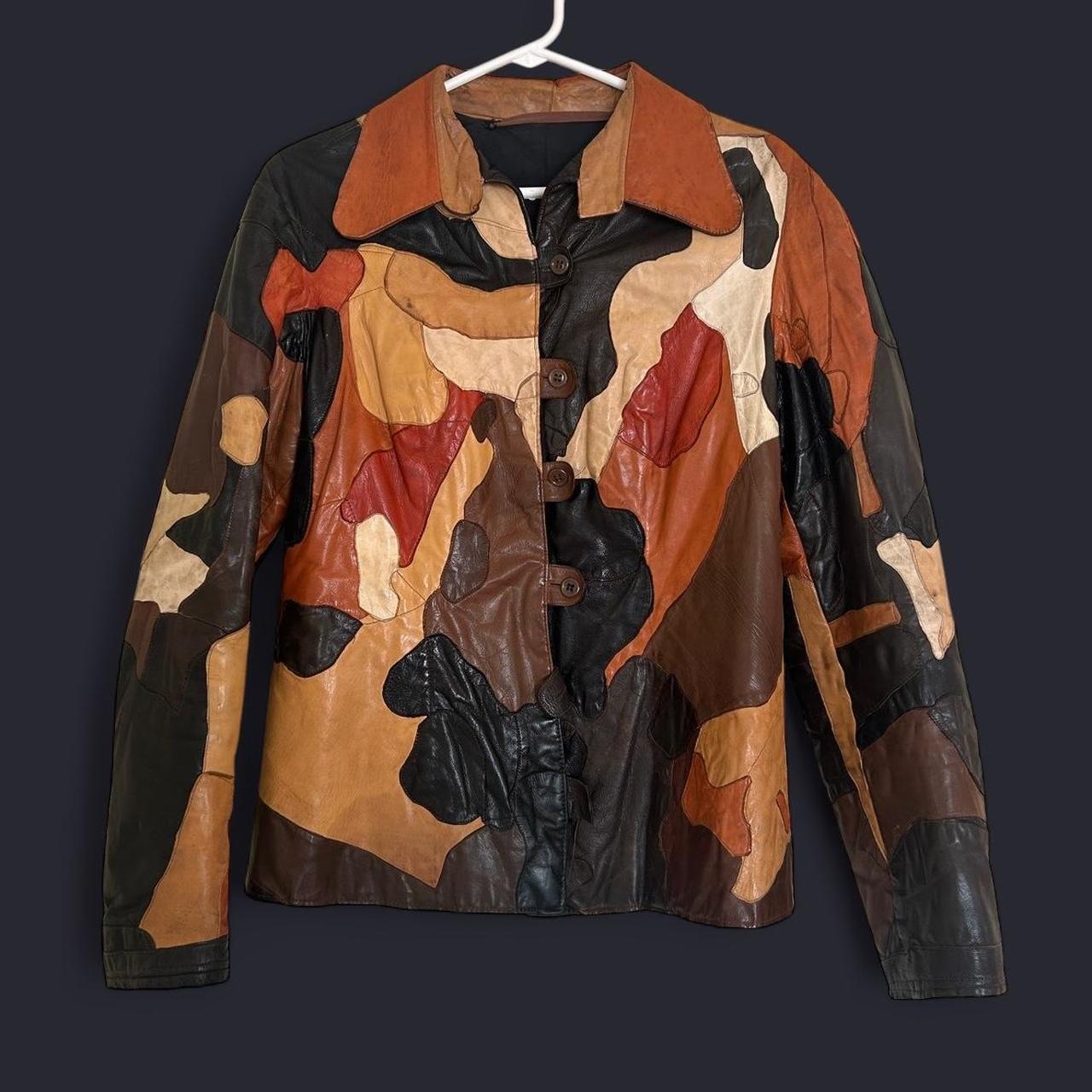 Women's Jacket - Multi/Brown - M – Patchwork mult… - image 3