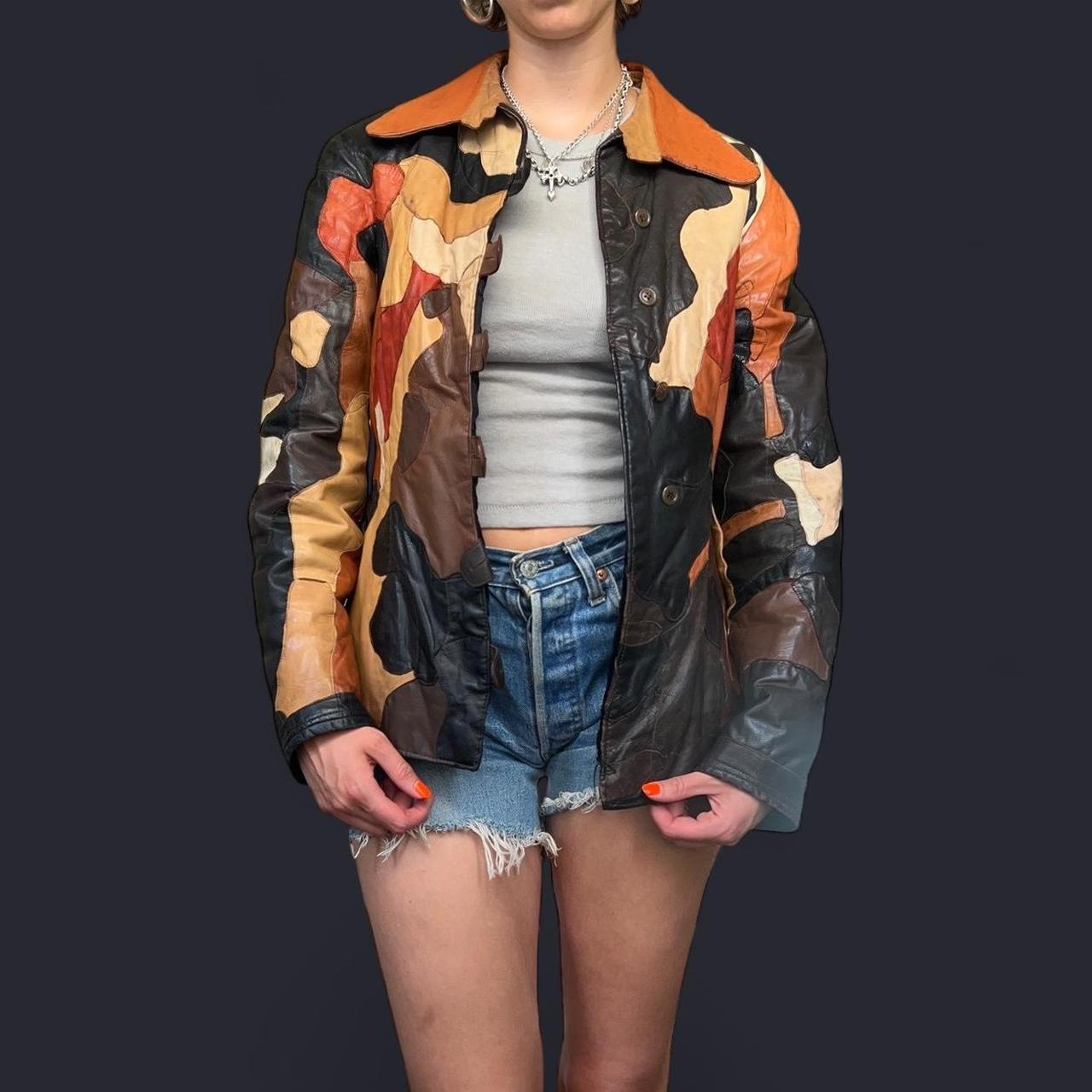 Women's Jacket - Multi/Brown - M – Patchwork mult… - image 2