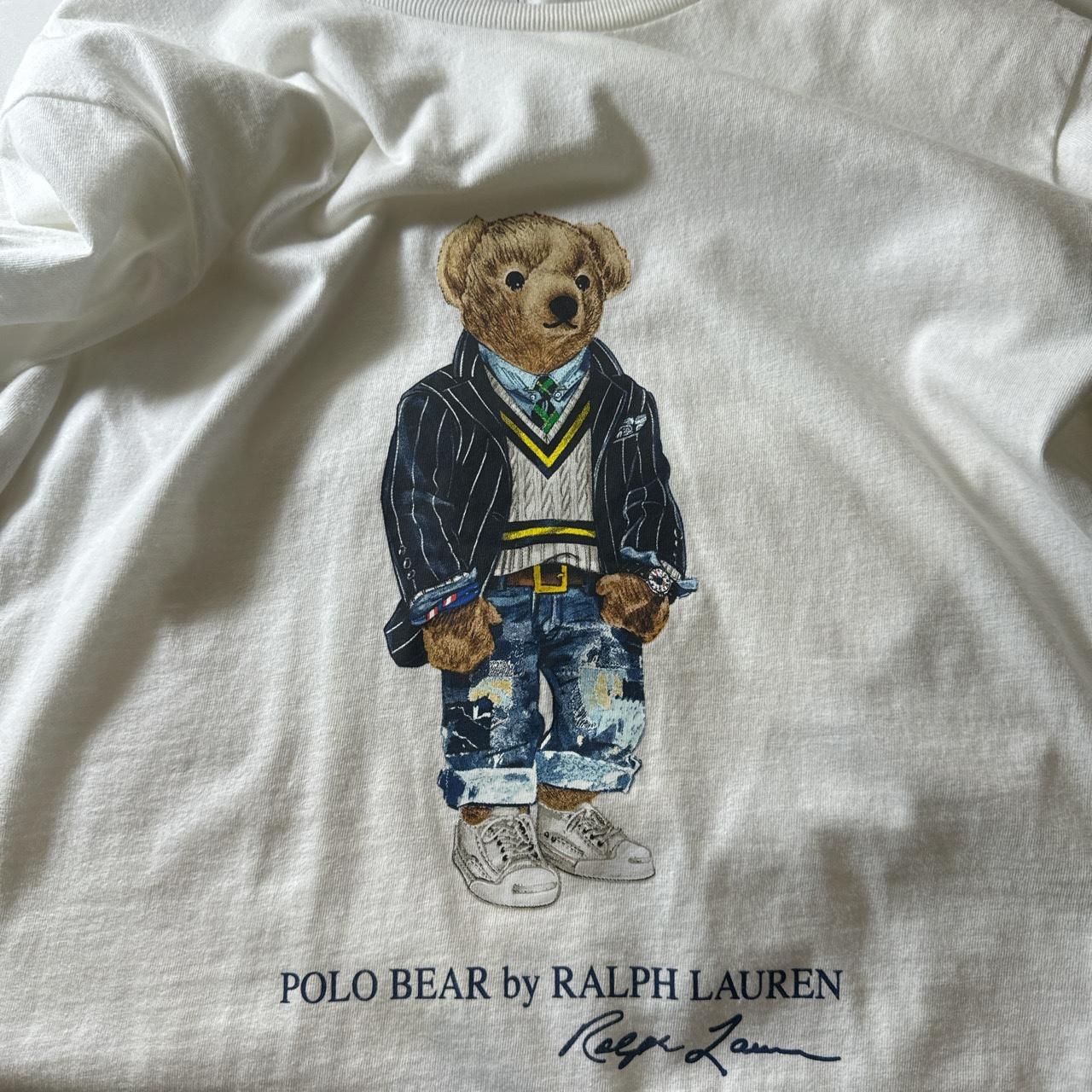 Polo Ralph Lauren Polo Bear T-Shirt (White) Size:... - Depop