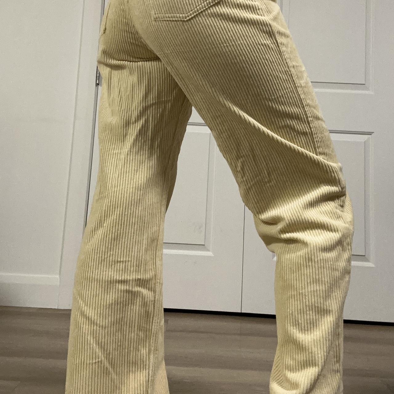 Monki Women's Yellow and Cream Trousers (3)