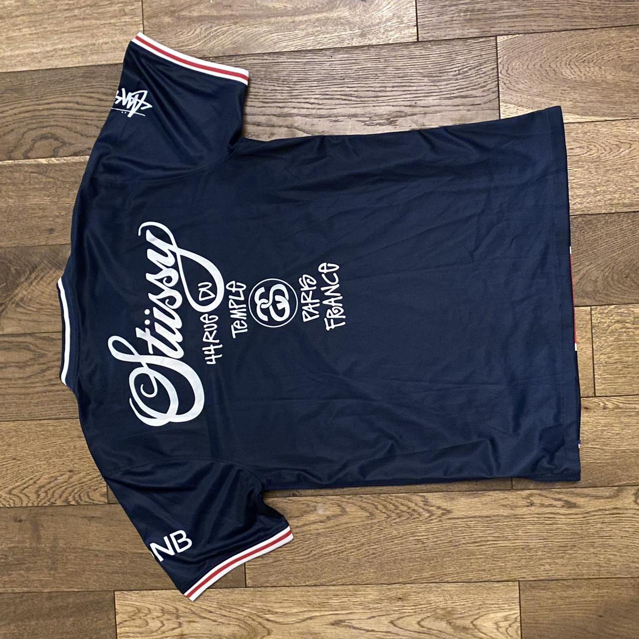 Stussy psg collaboration football shirt Great... - Depop