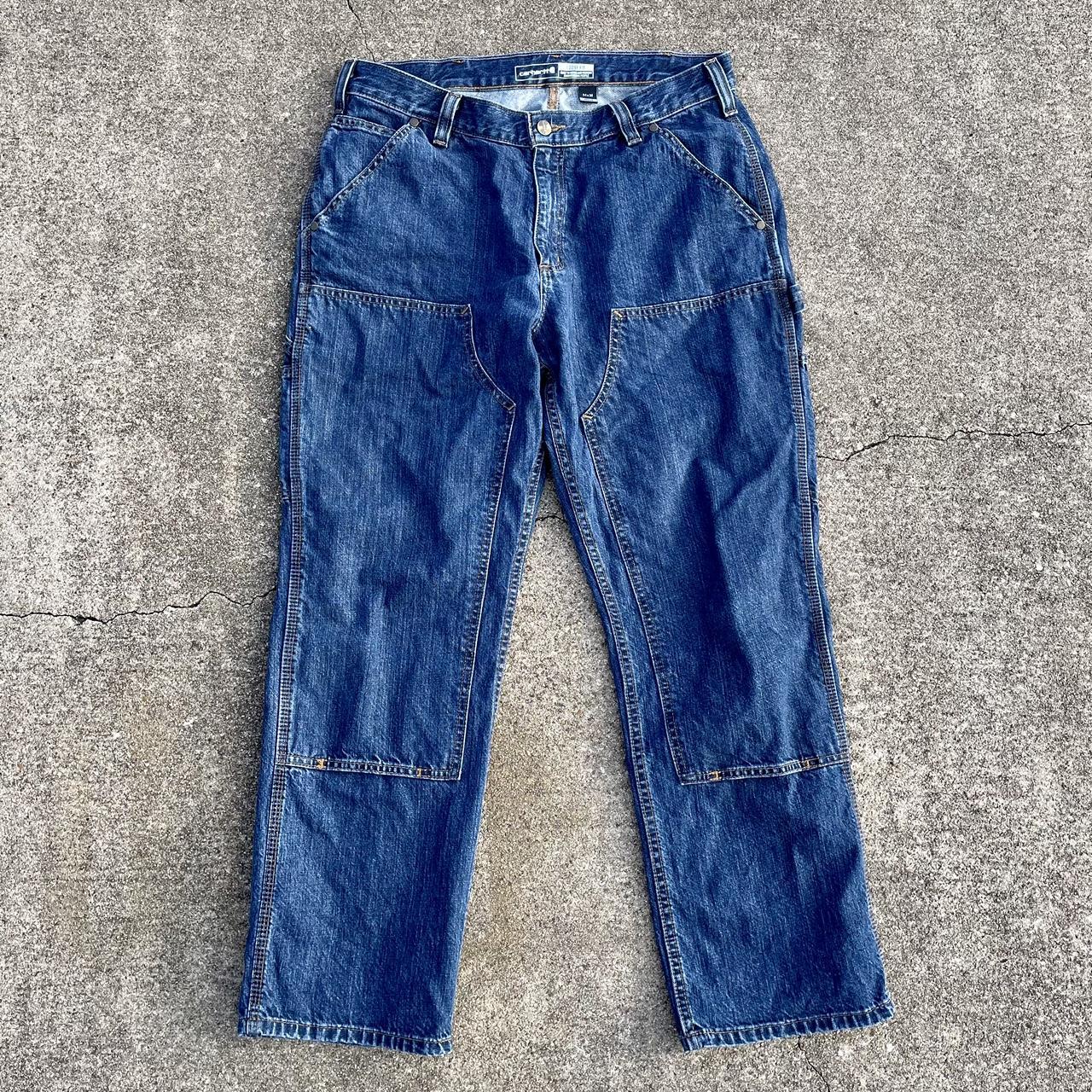 Carhartt Men's Blue Jeans | Depop