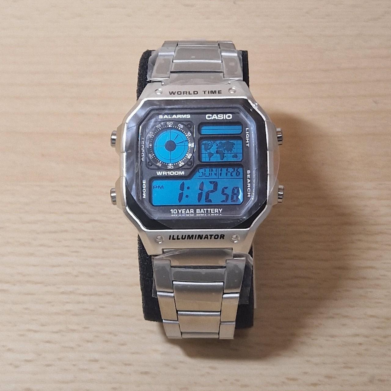 AE1200WHD-1A | Illuminator Silver and Black Digital Watch | CASIO