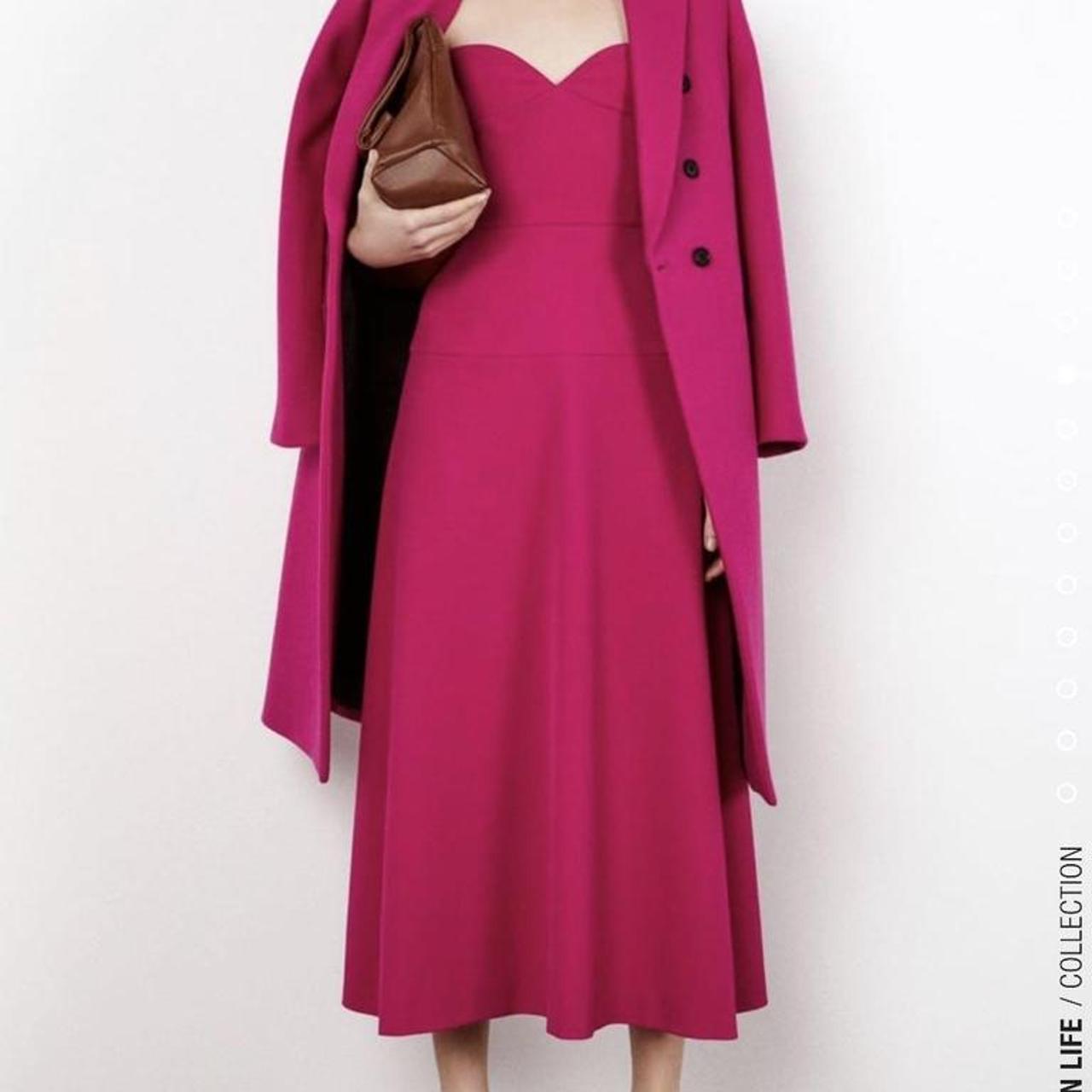 Zara Women's Pink Dress Depop