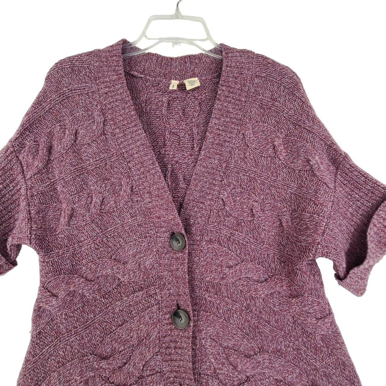 Anthropologie Women's Purple Cardigan | Depop