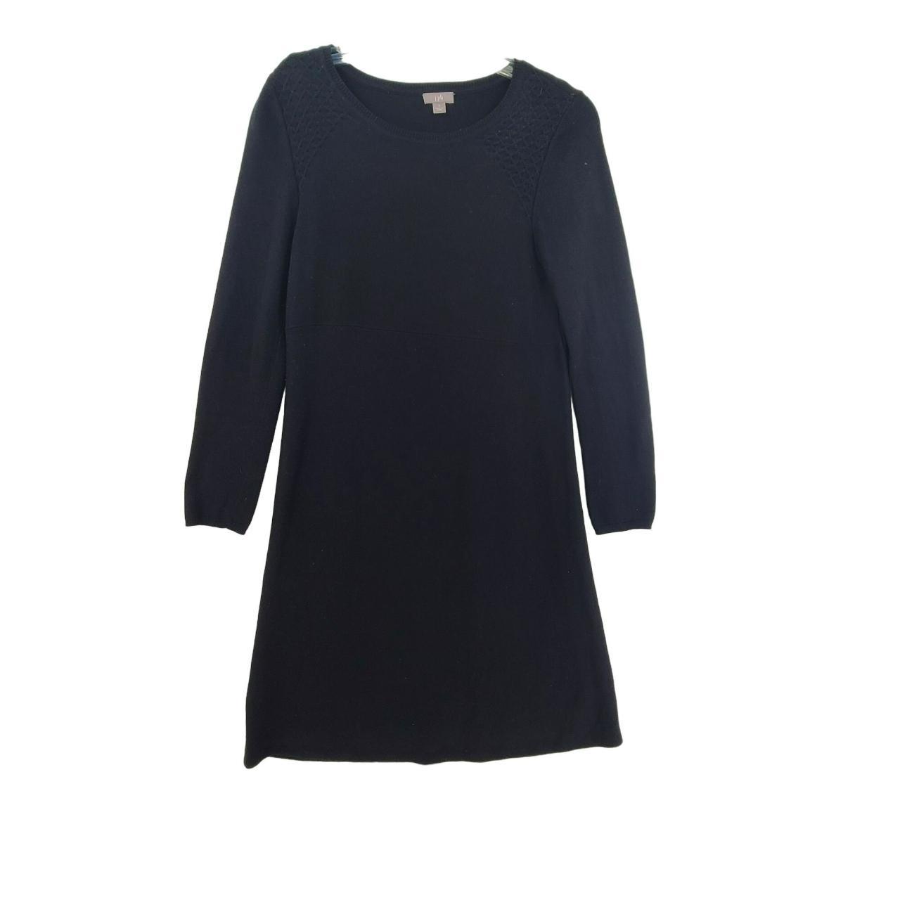 J. Jill Women's Long Sleeve Midi Dress Black Size... Depop
