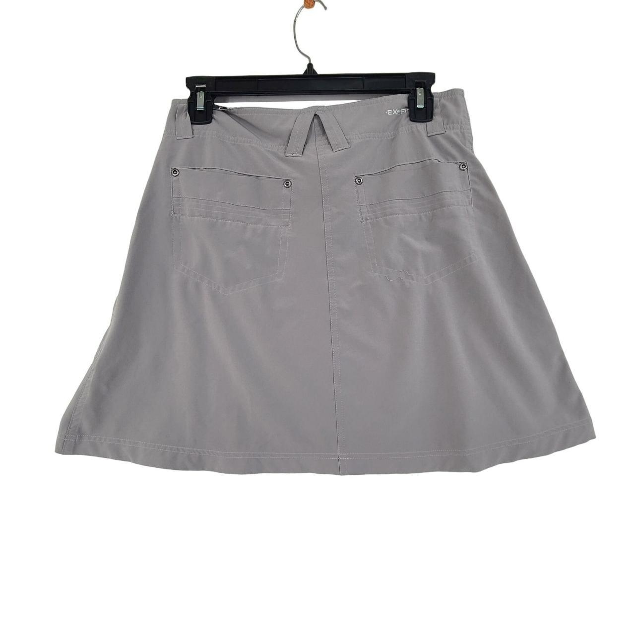 Exfficio Women's Mini Skirt Gray Size 4 Excellent... - Depop