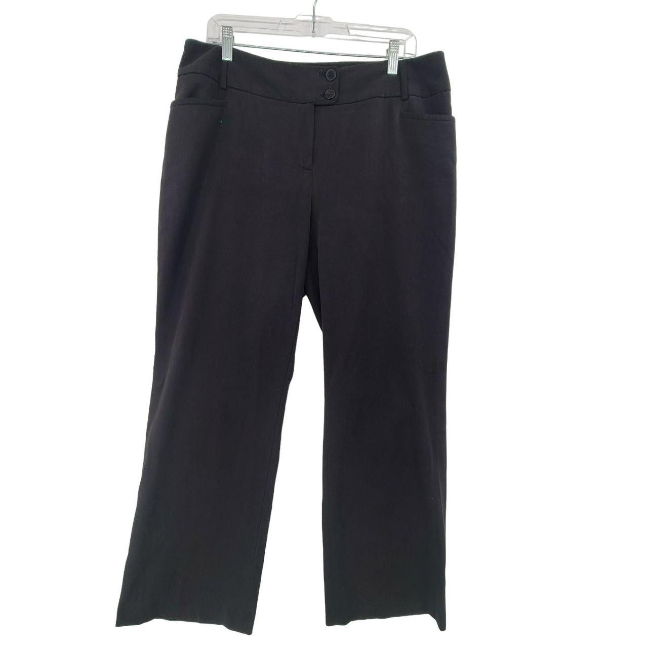 Rafaella Women's Straight Leg Casual Pants Black... Depop